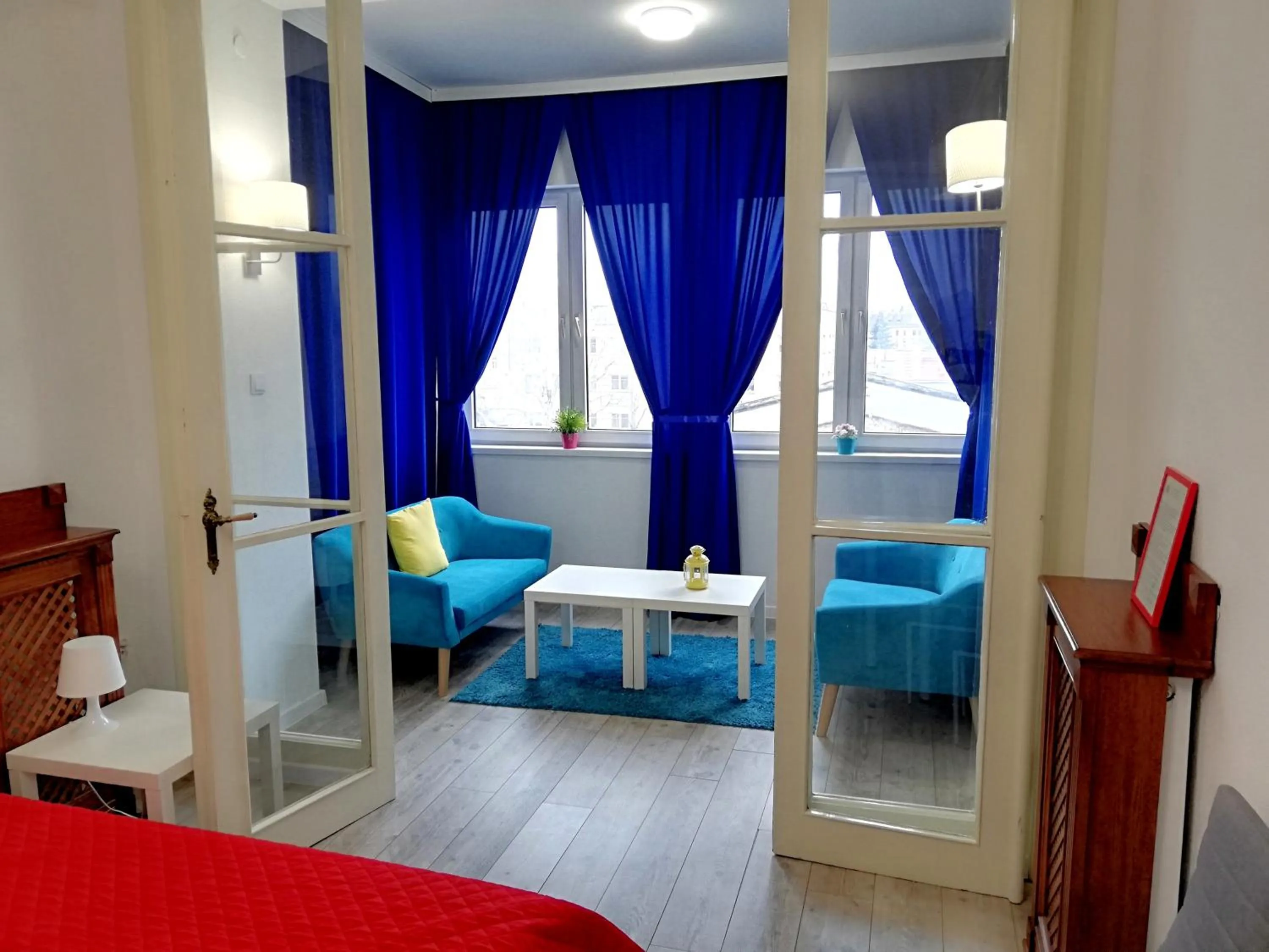 Seating area, Bed in Great Polonia Świdnica City Center