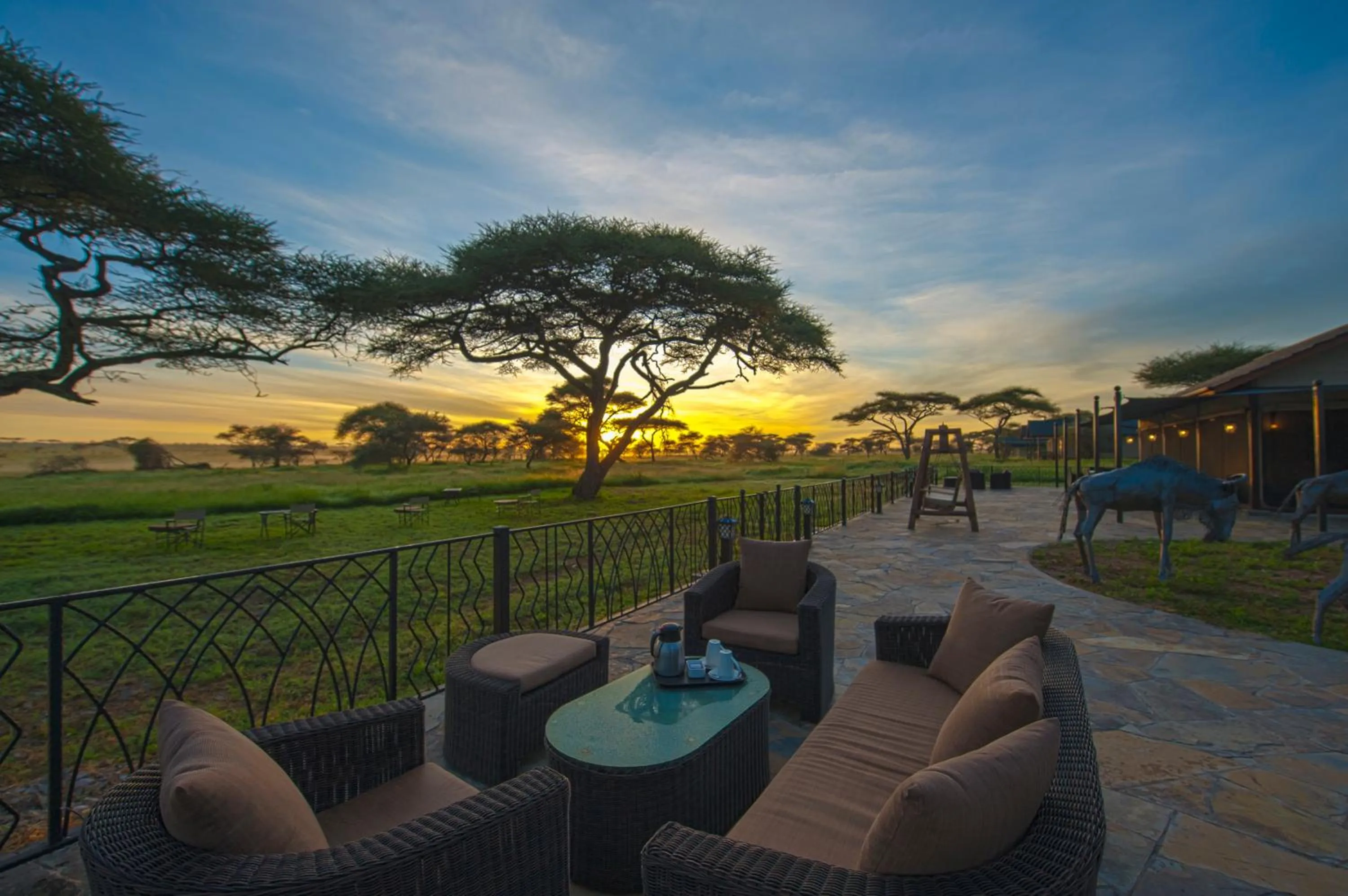 Lounge or bar in Serengeti Sametu Camp