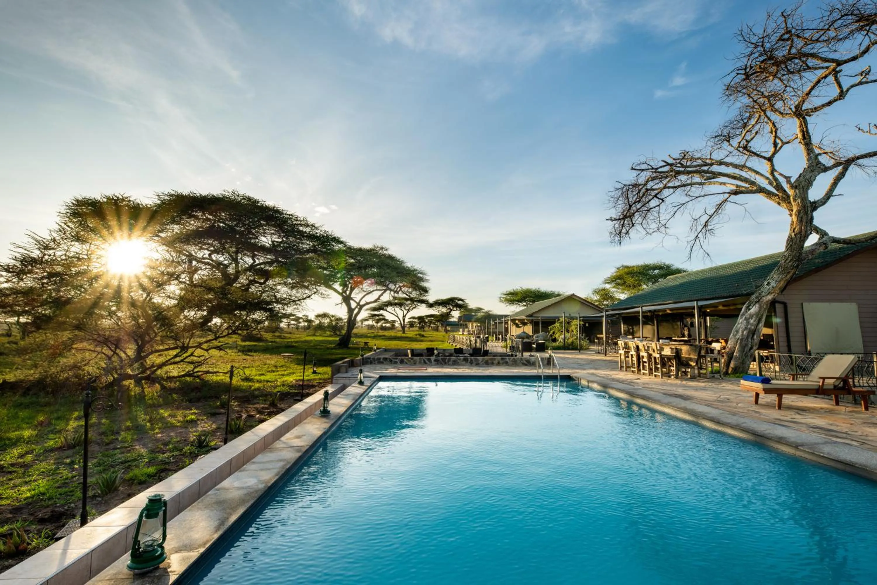 Swimming pool in Serengeti Sametu Camp