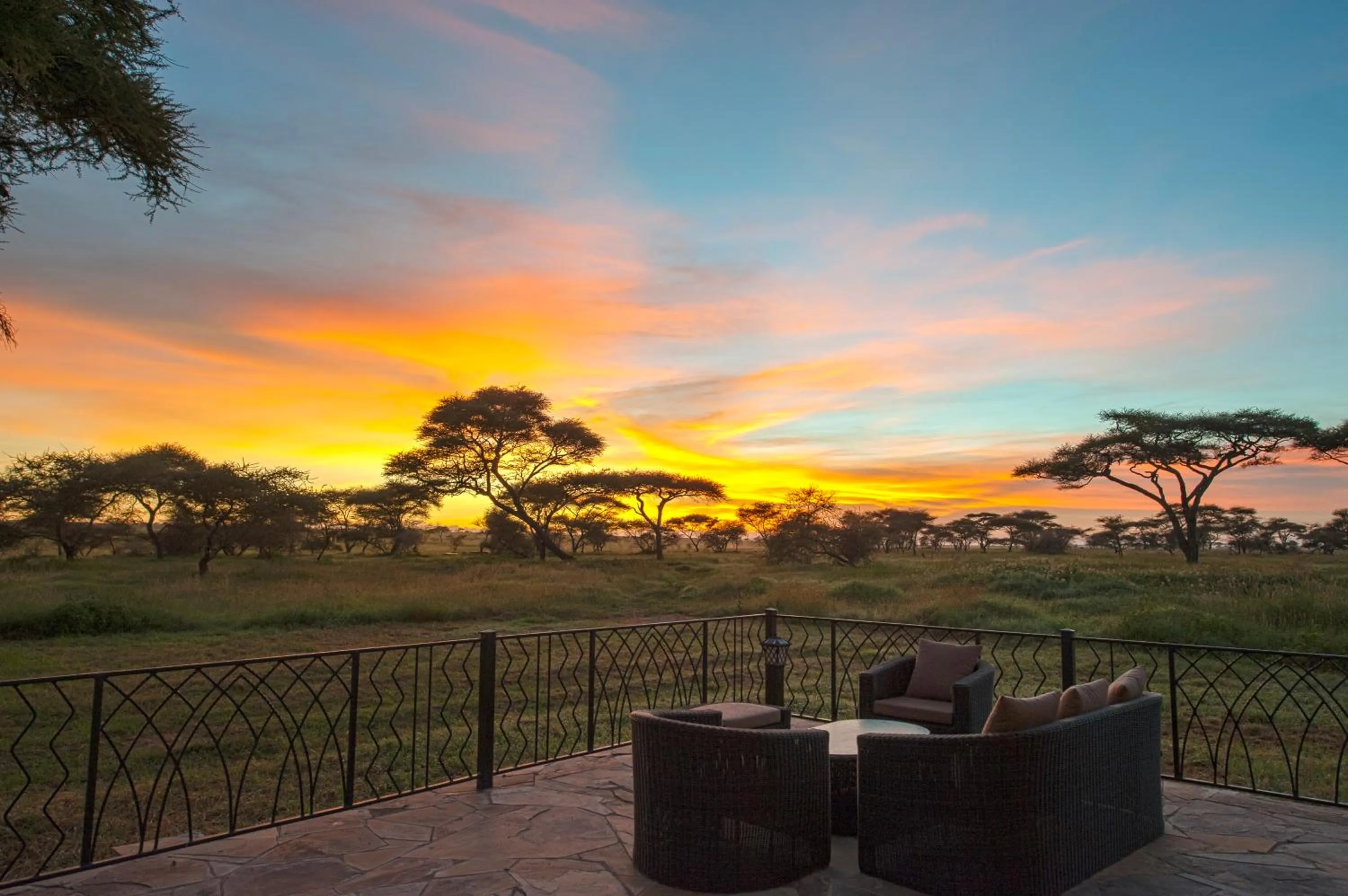 Sunset in Serengeti Sametu Camp