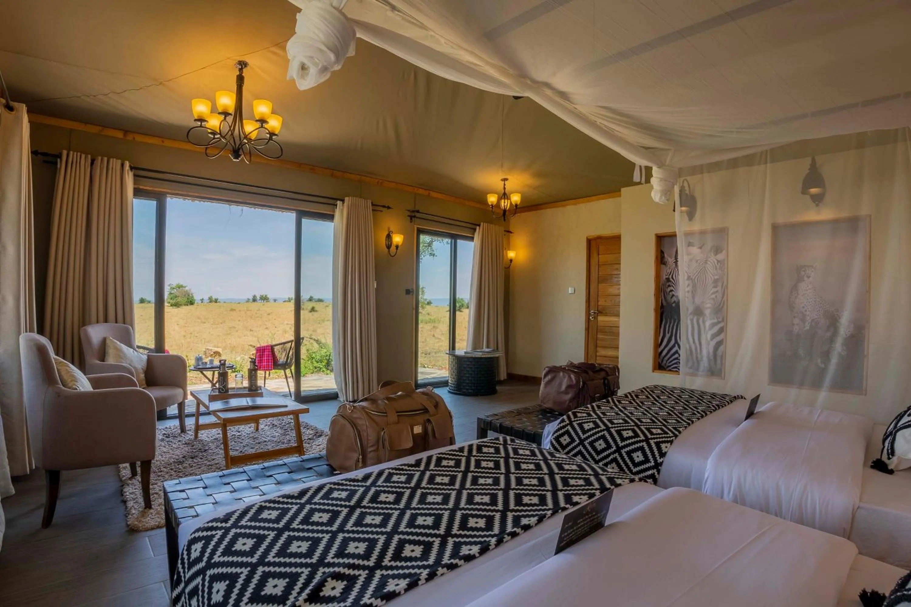 Bedroom, Bed in Serengeti Mara River Camp