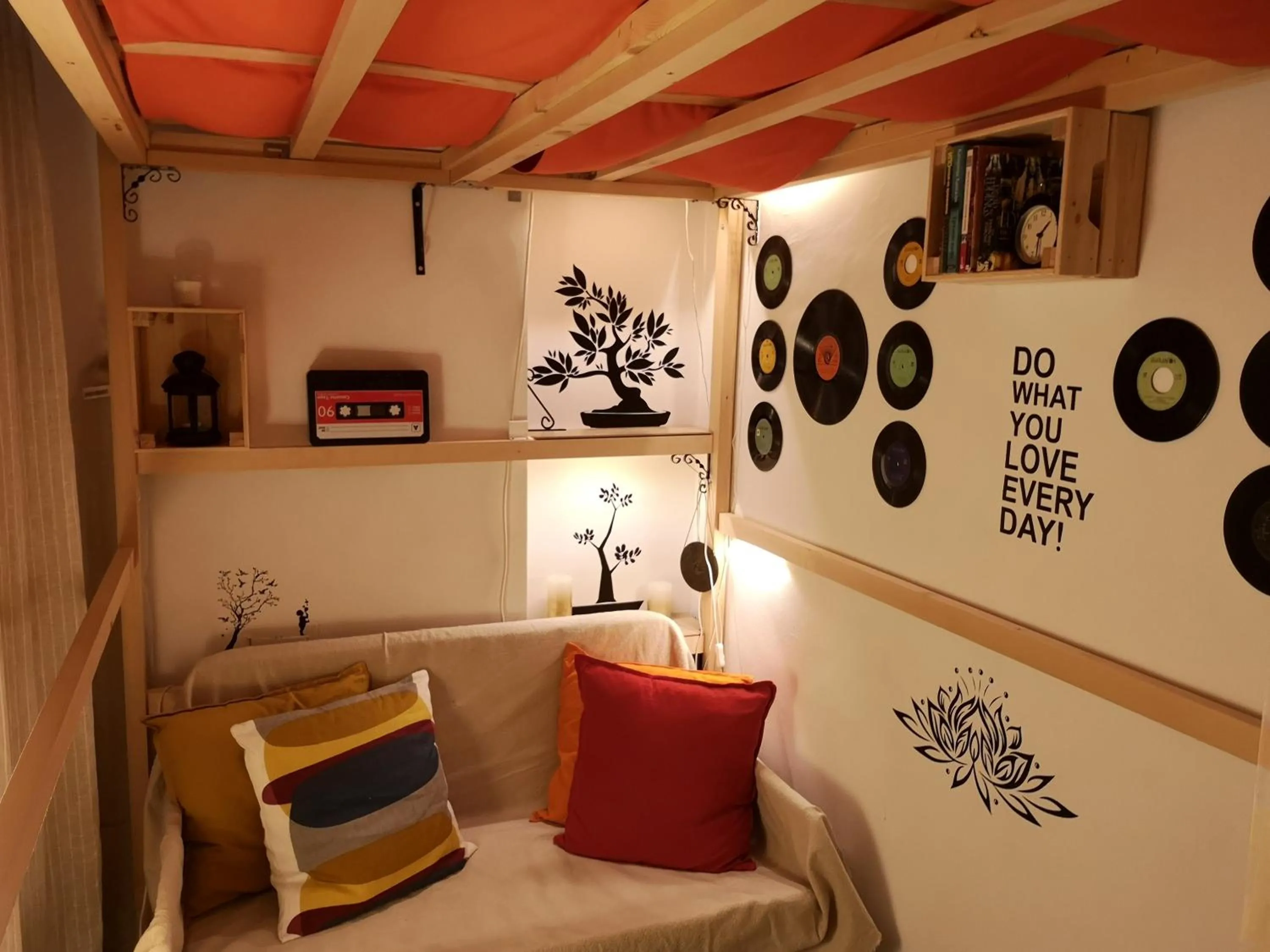 Seating area in Pijama Hostel