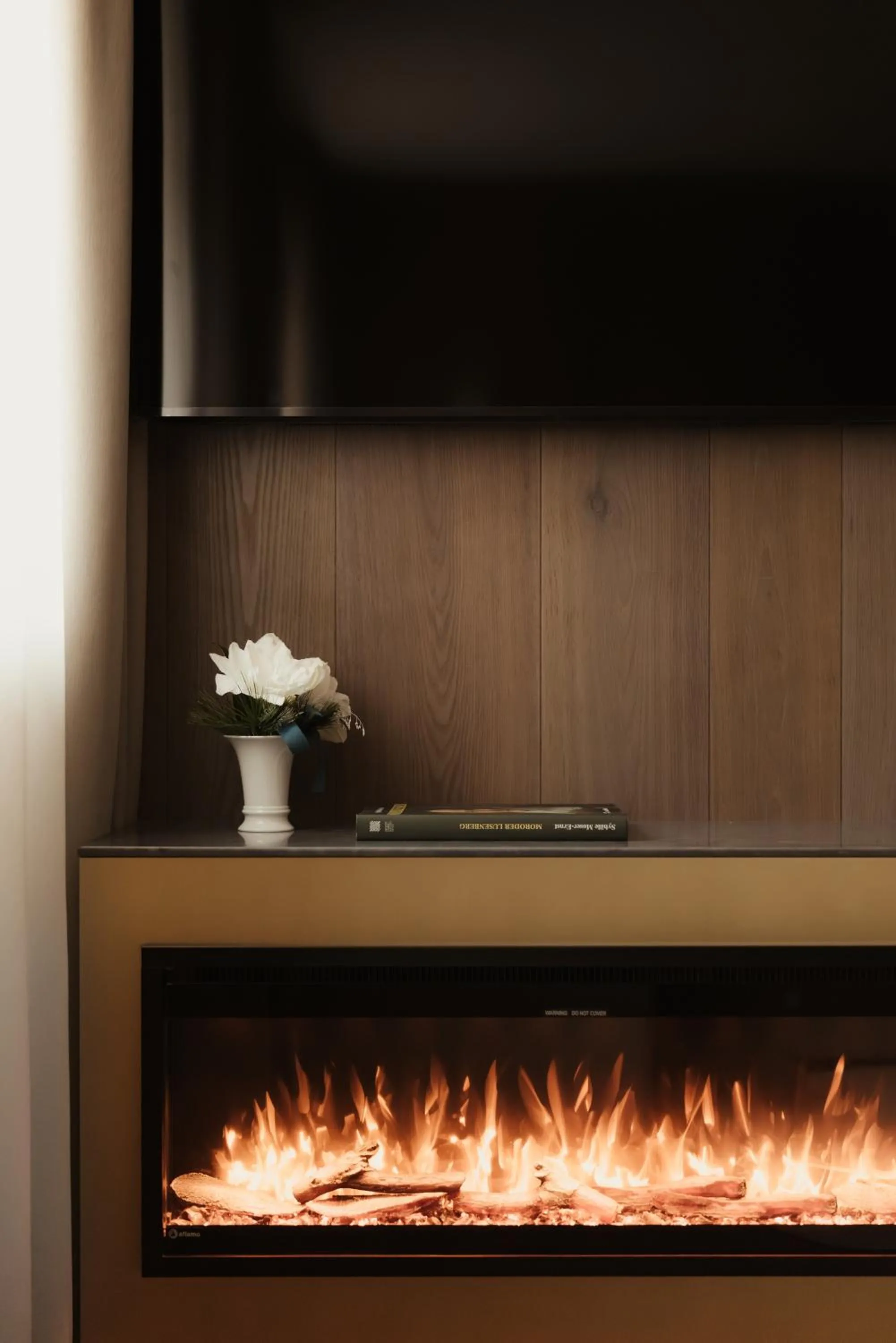 fireplace in Hotel Genziana