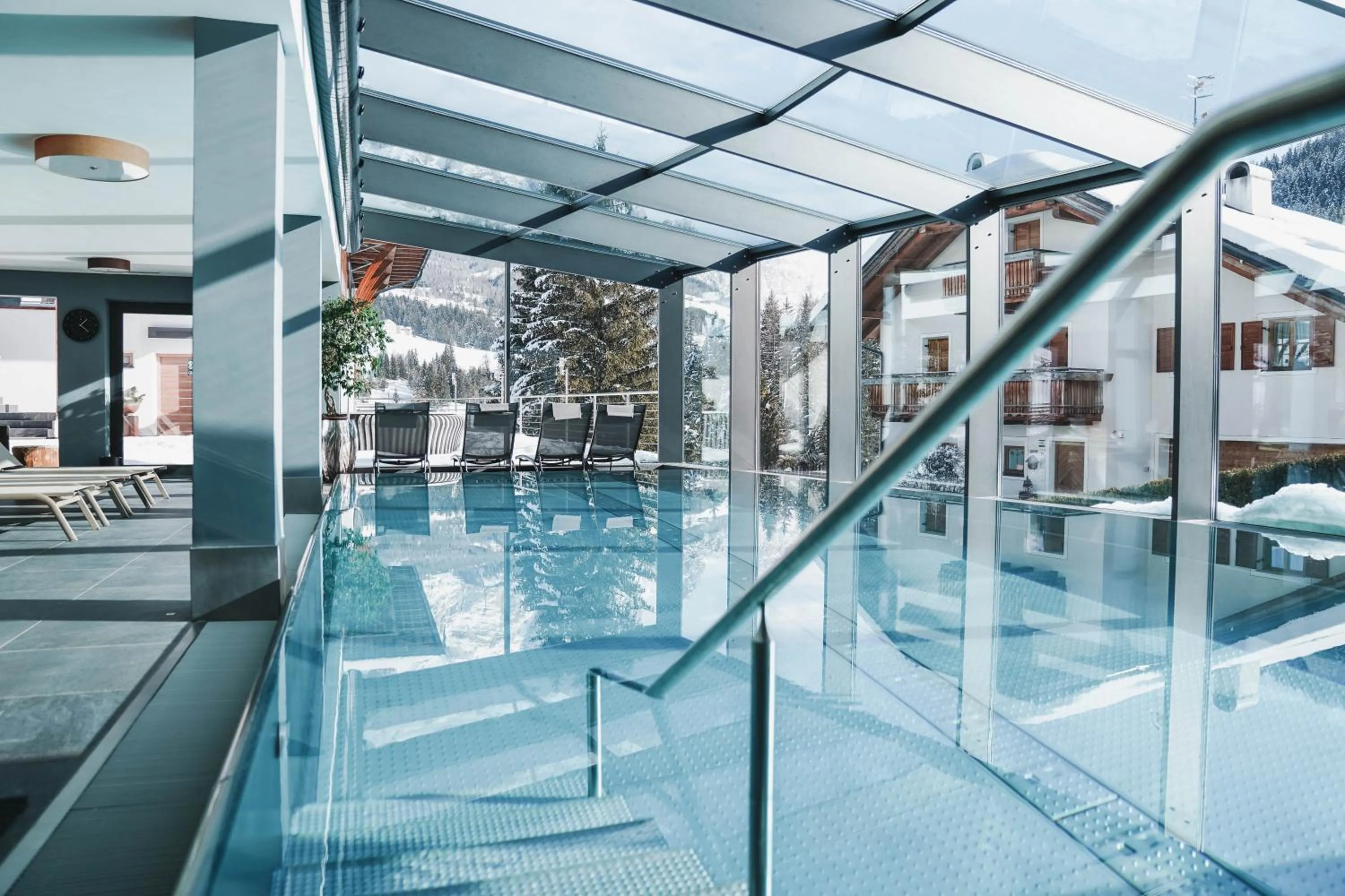 Pool view in Hotel Ciasa Soleil