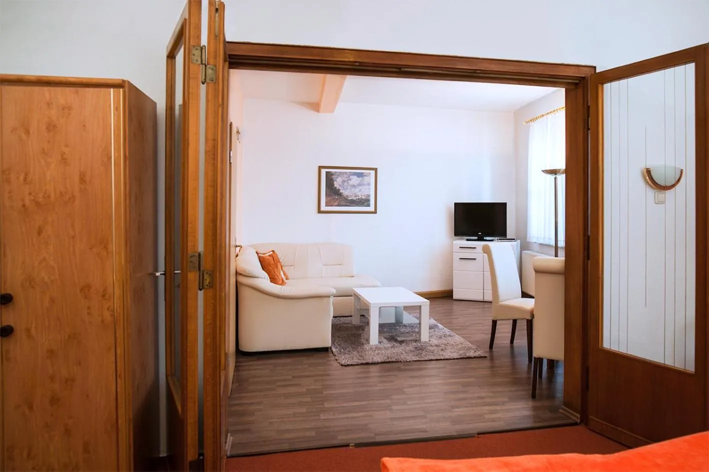 Living room, Bed in Hotel Weltrich