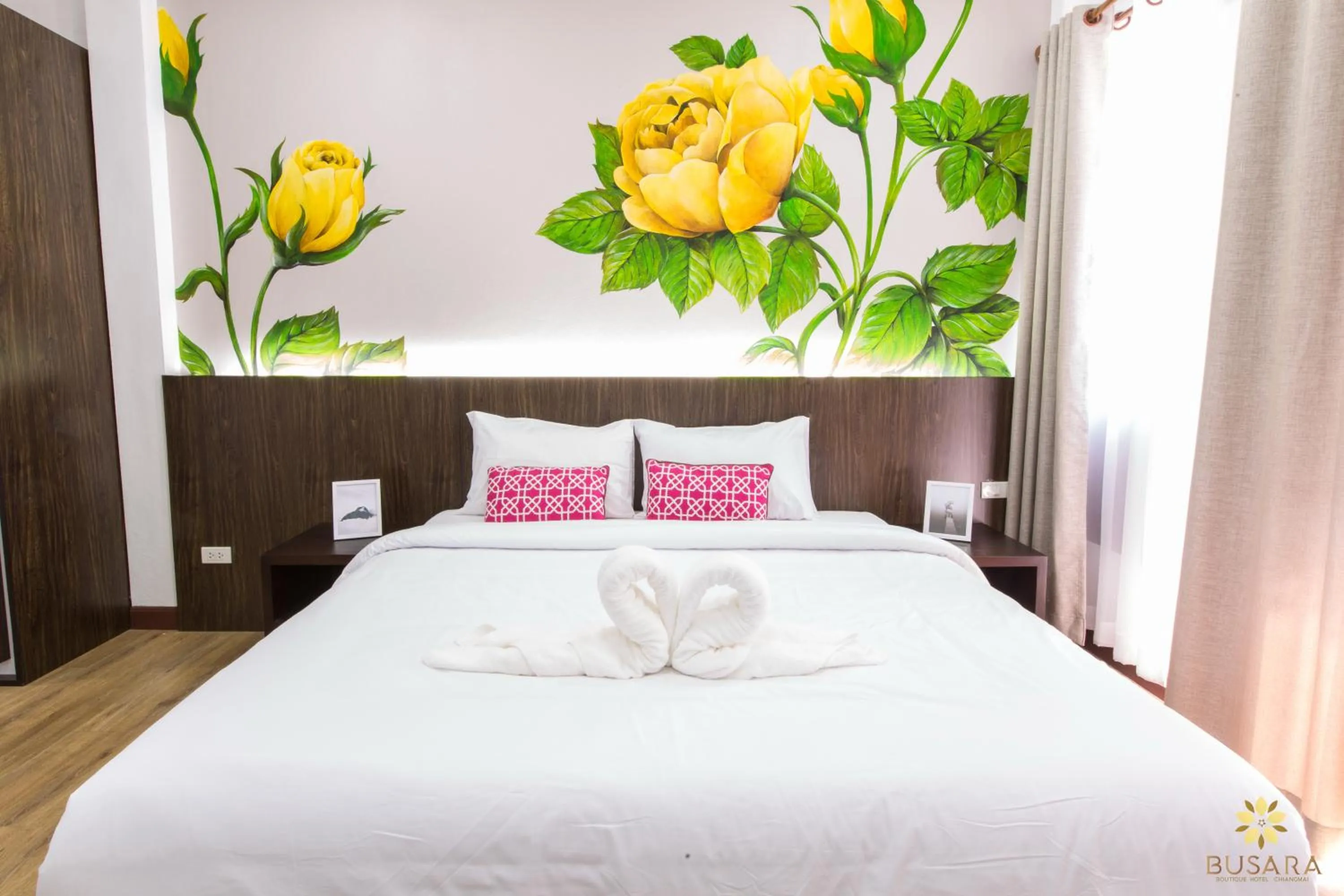 Bed in Busara Hotel Chiangmai