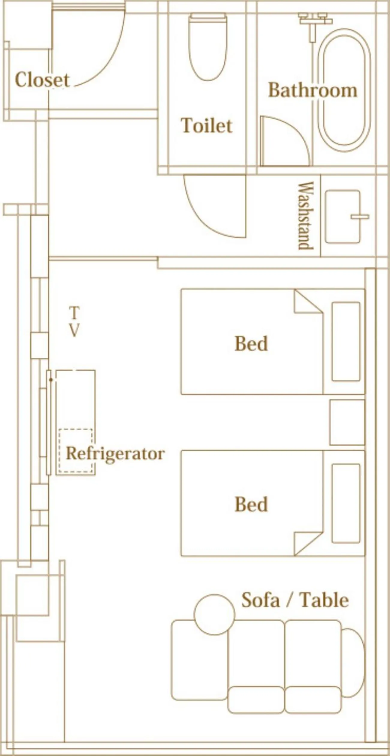 Floor plan in Hotel Hanaan