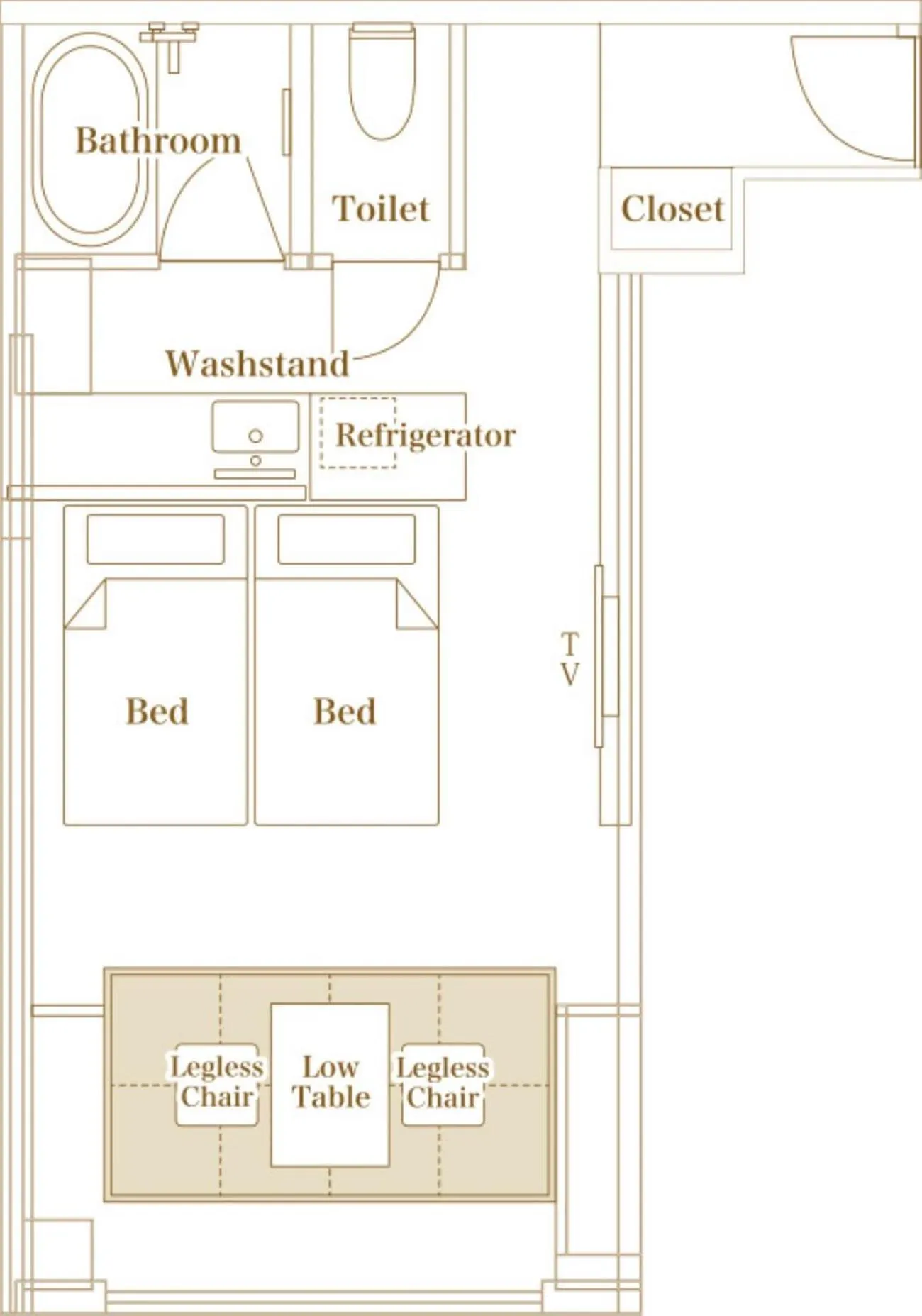 Floor plan in Hotel Hanaan