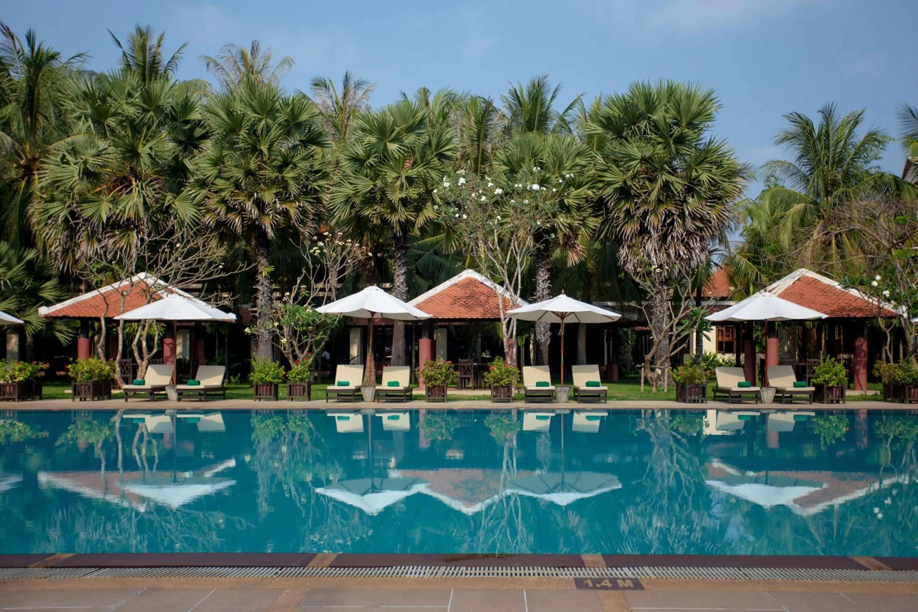 Pool view in Royal Angkor Resort & Spa