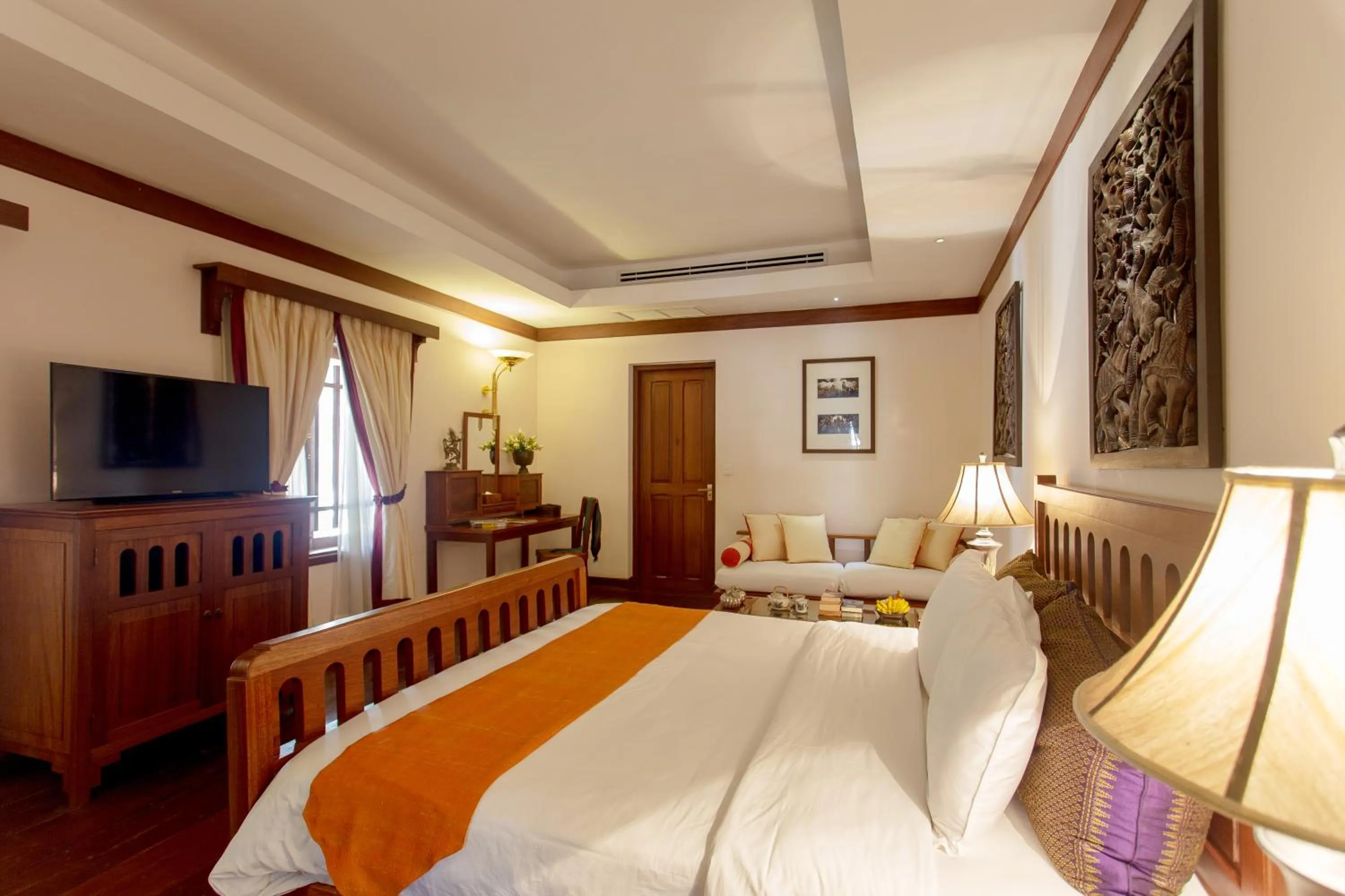 Bed in Royal Angkor Resort & Spa