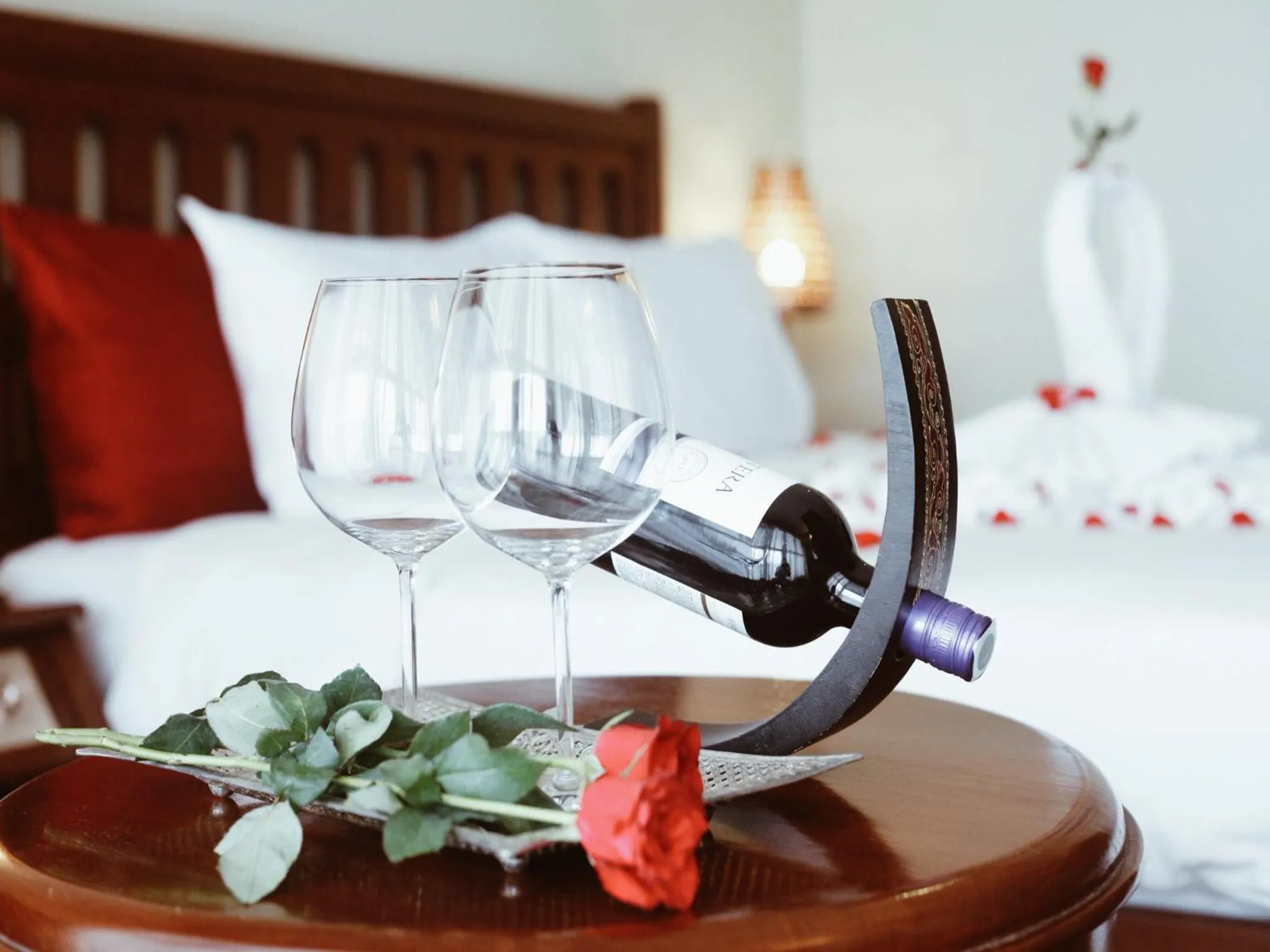 Decorative detail, Bed in Royal Angkor Resort & Spa