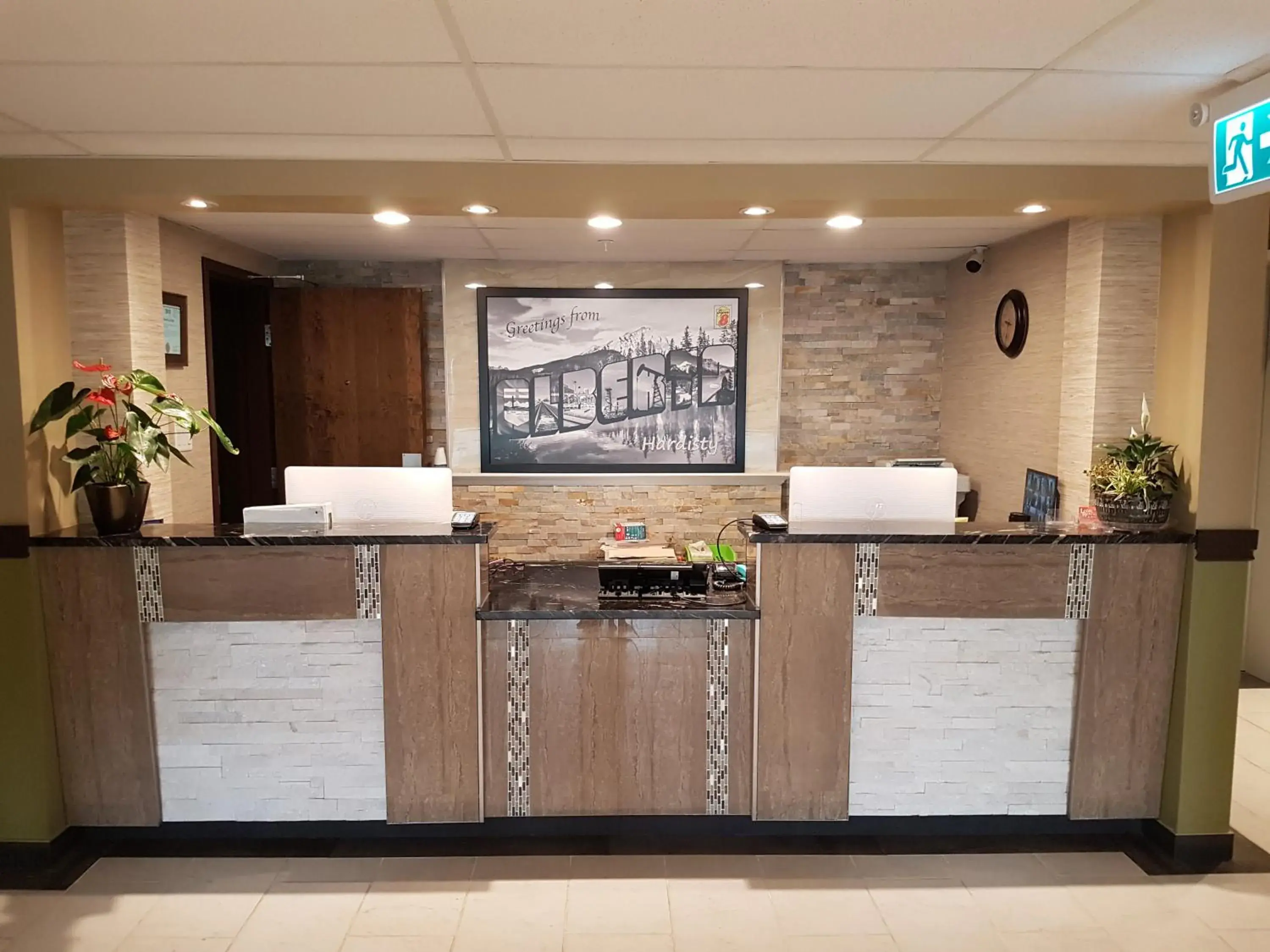 Lobby or reception in Super 8 by Wyndham Hardisty Lobby or reception in Super 8 by Wyndham Hardisty