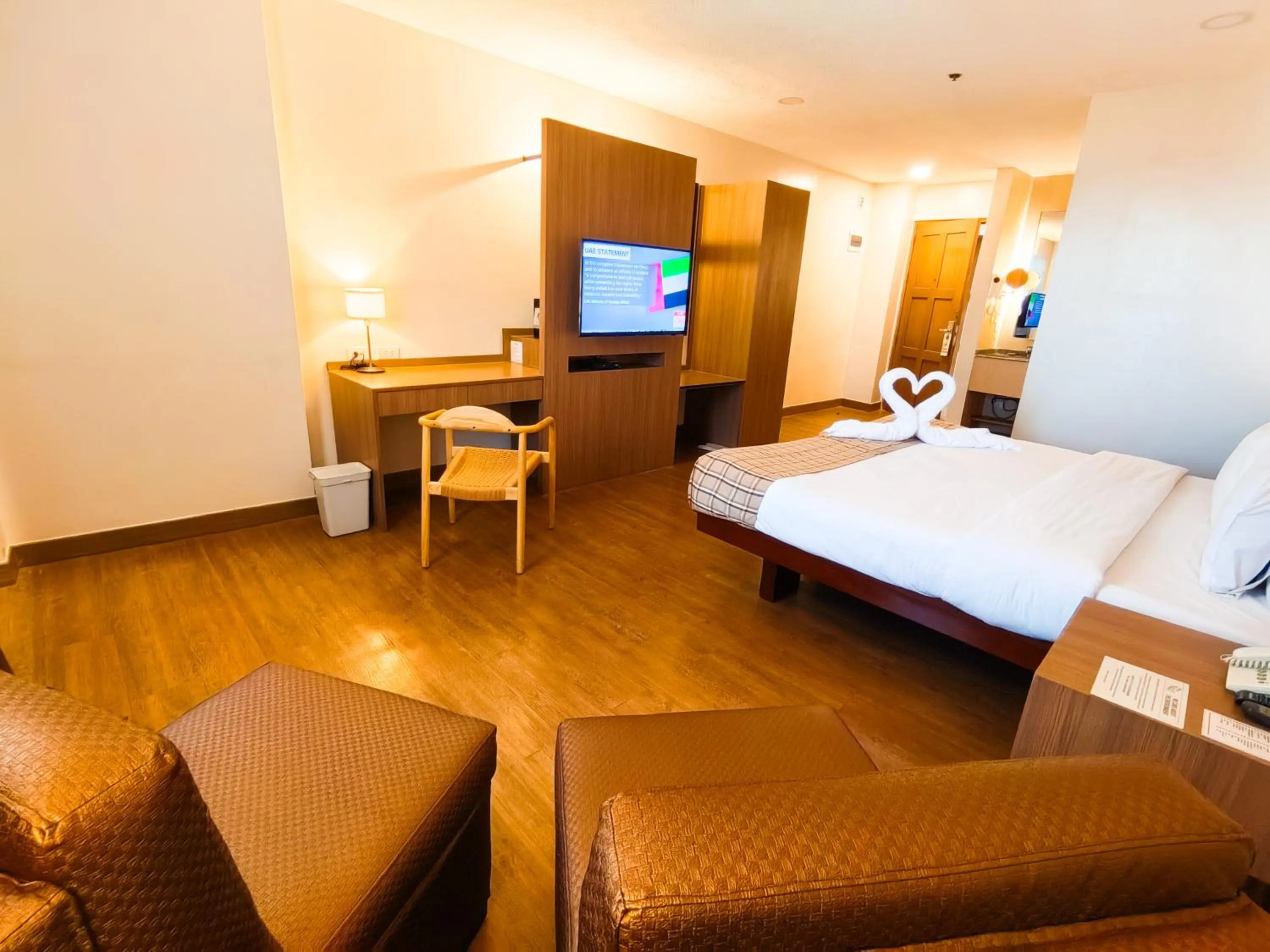 Bed in Nature's Village Resort