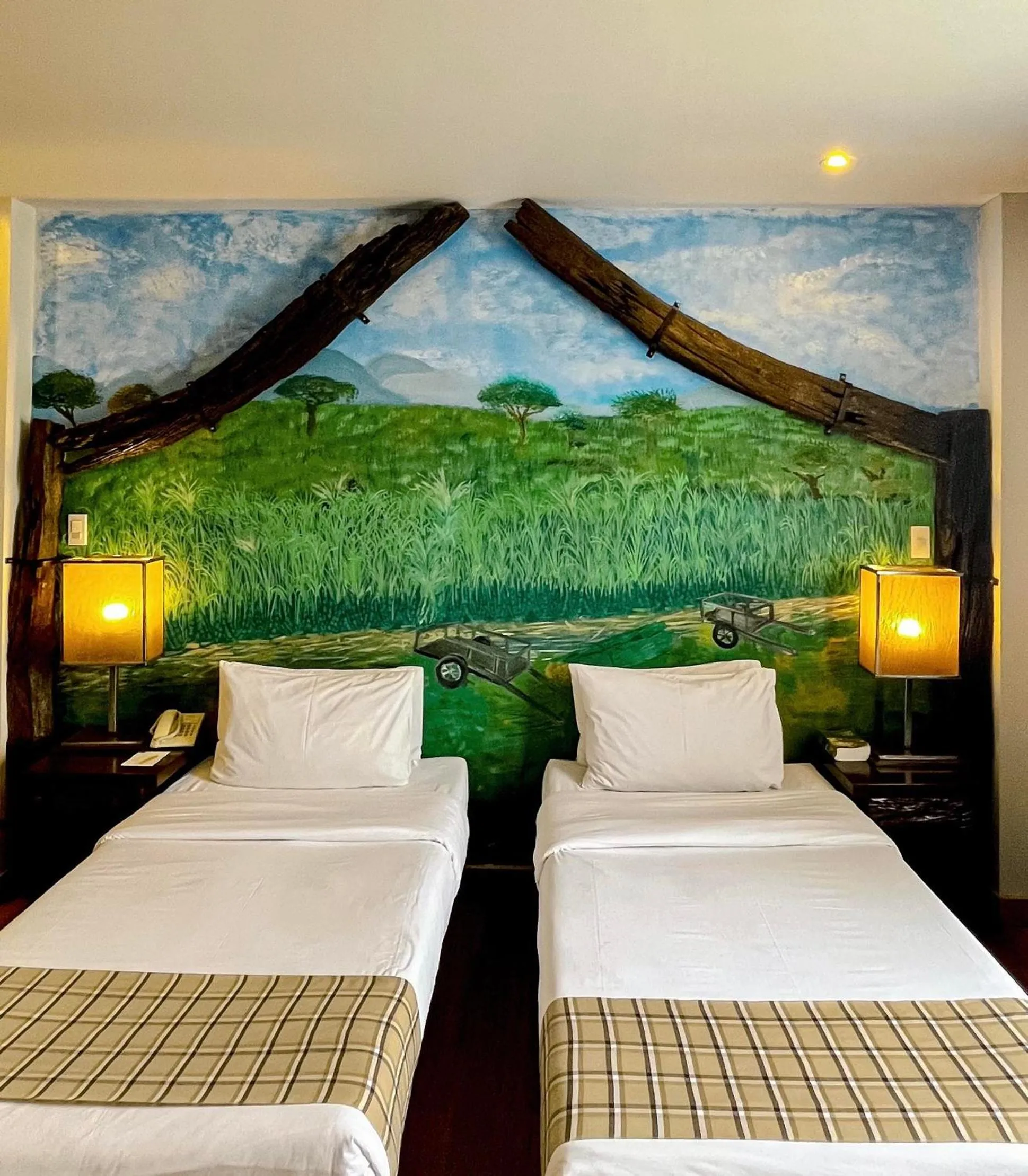 Bed in Nature's Village Resort