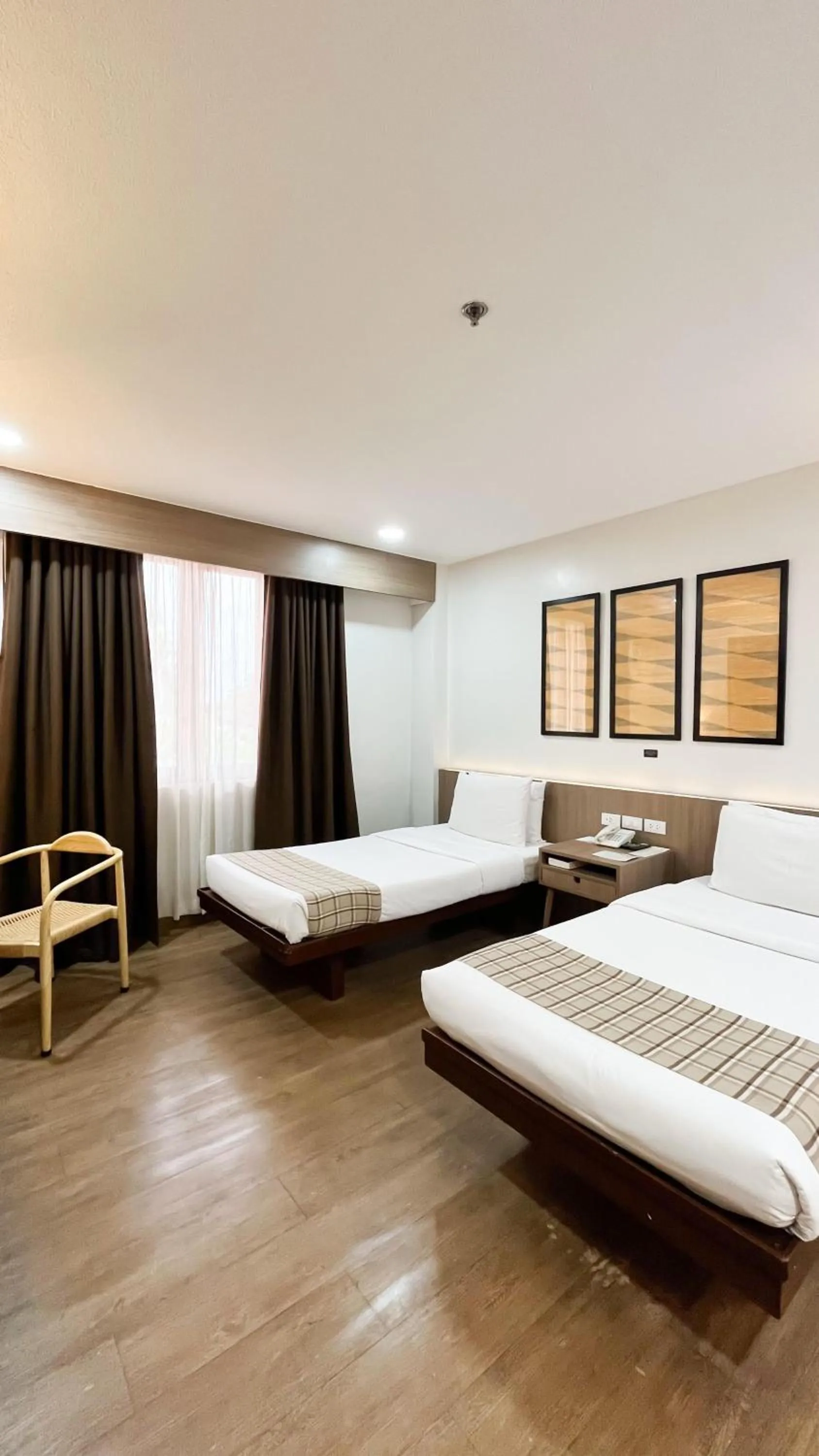 Bed in Nature's Village Resort