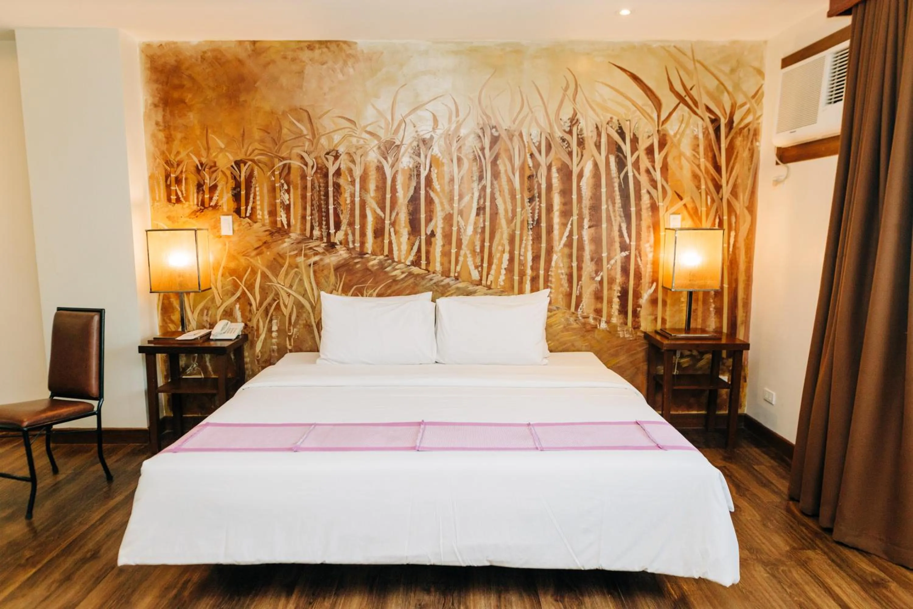 Bed in Nature's Village Resort