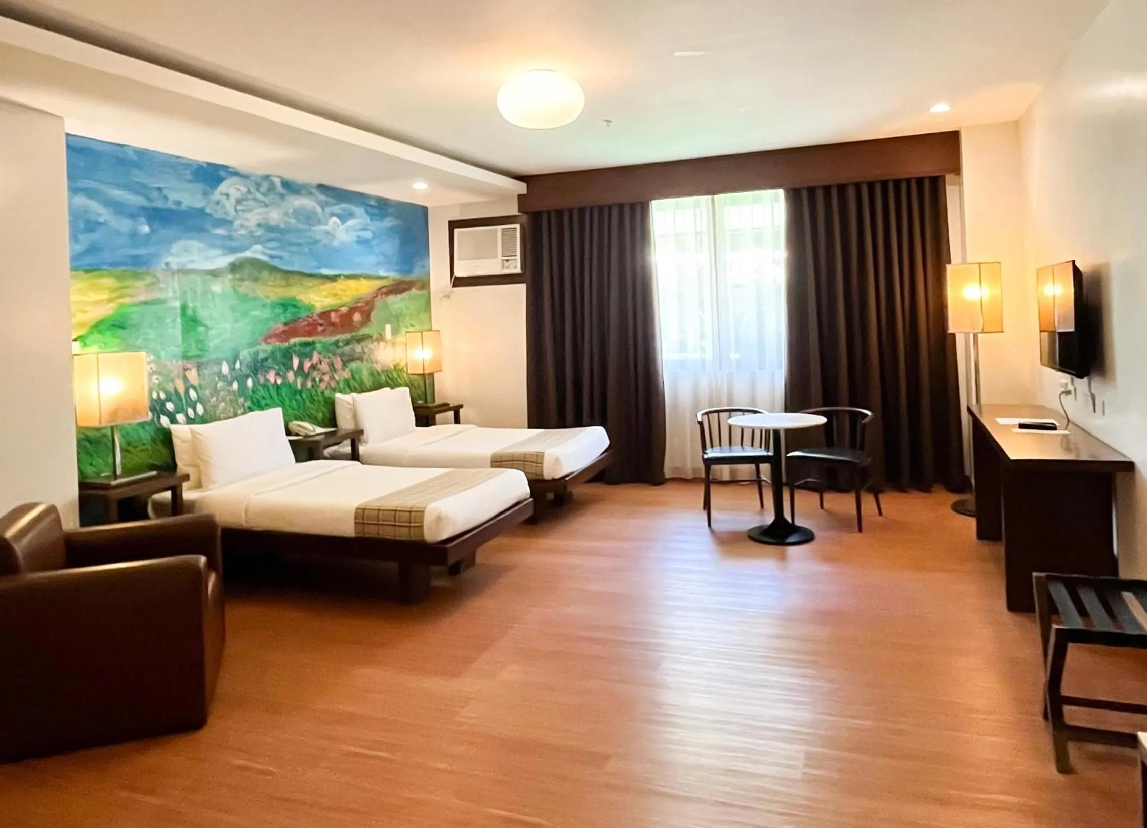 Bed in Nature's Village Resort