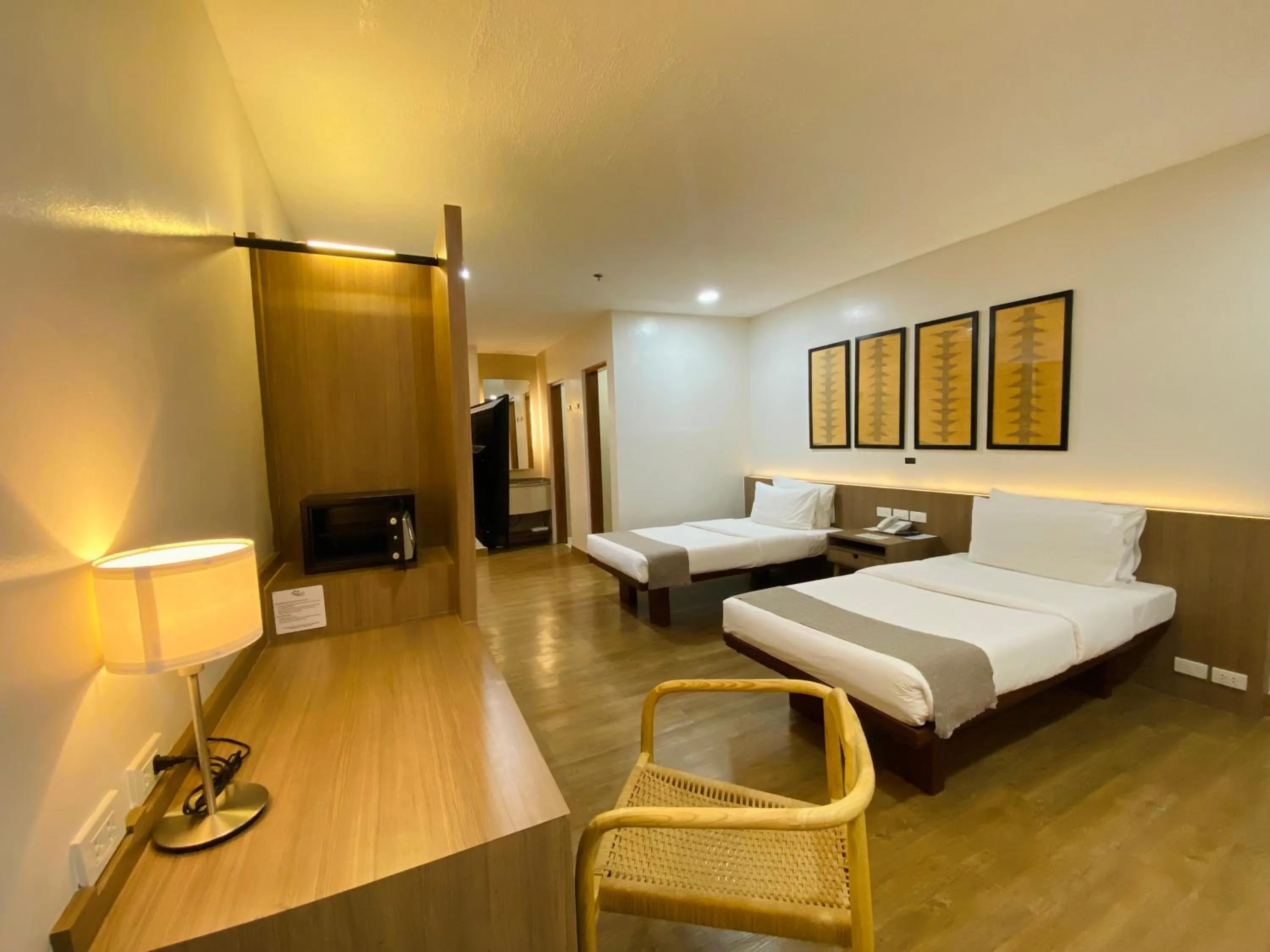 Bed in Nature's Village Resort