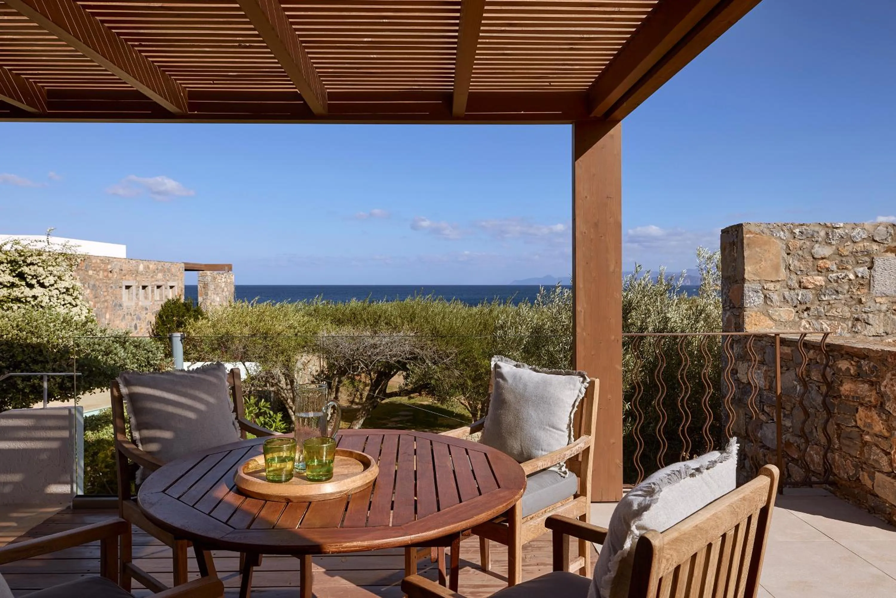 Seating area in Thalassa Villas