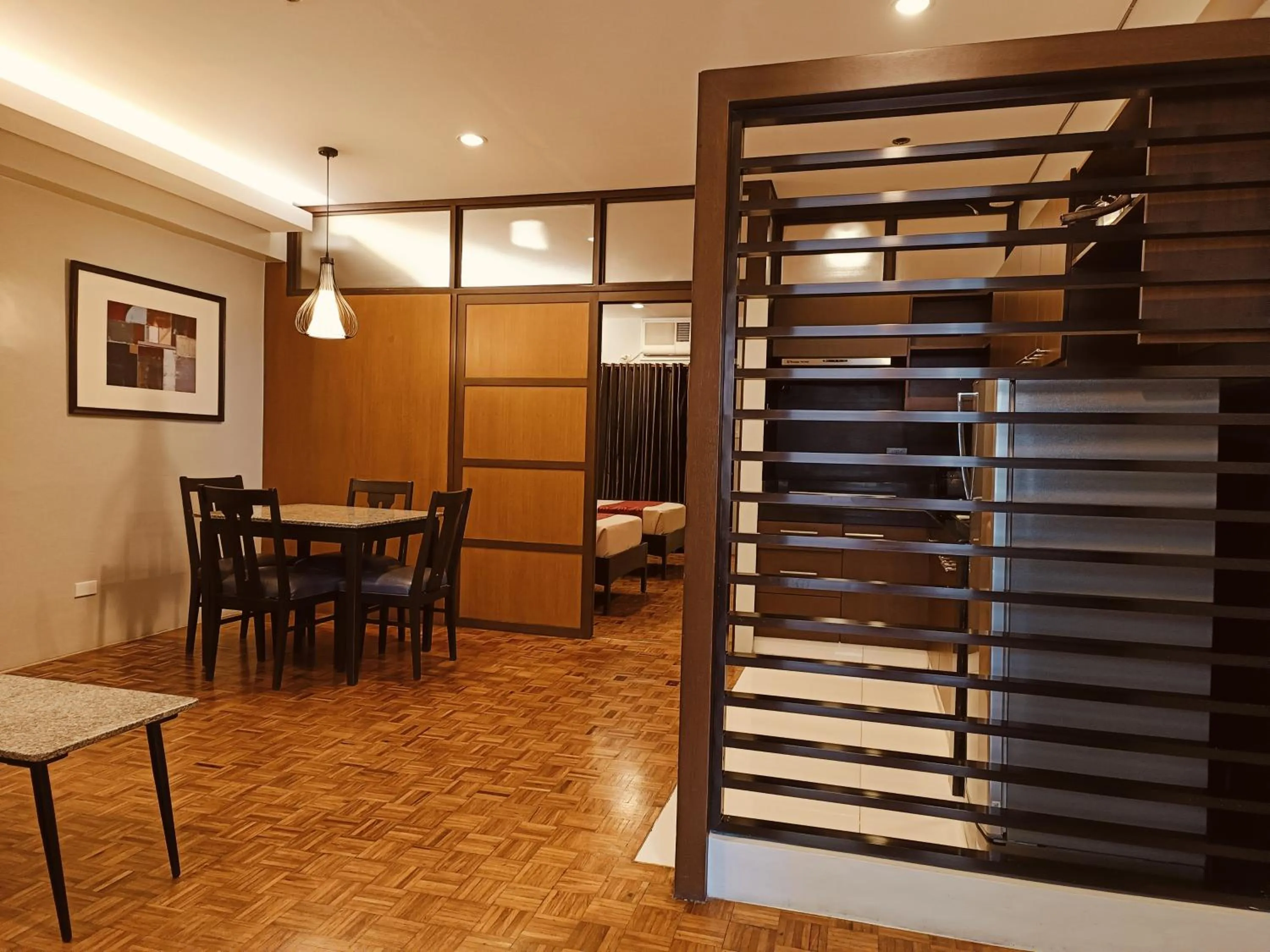 Dining area in Tropicana Suites