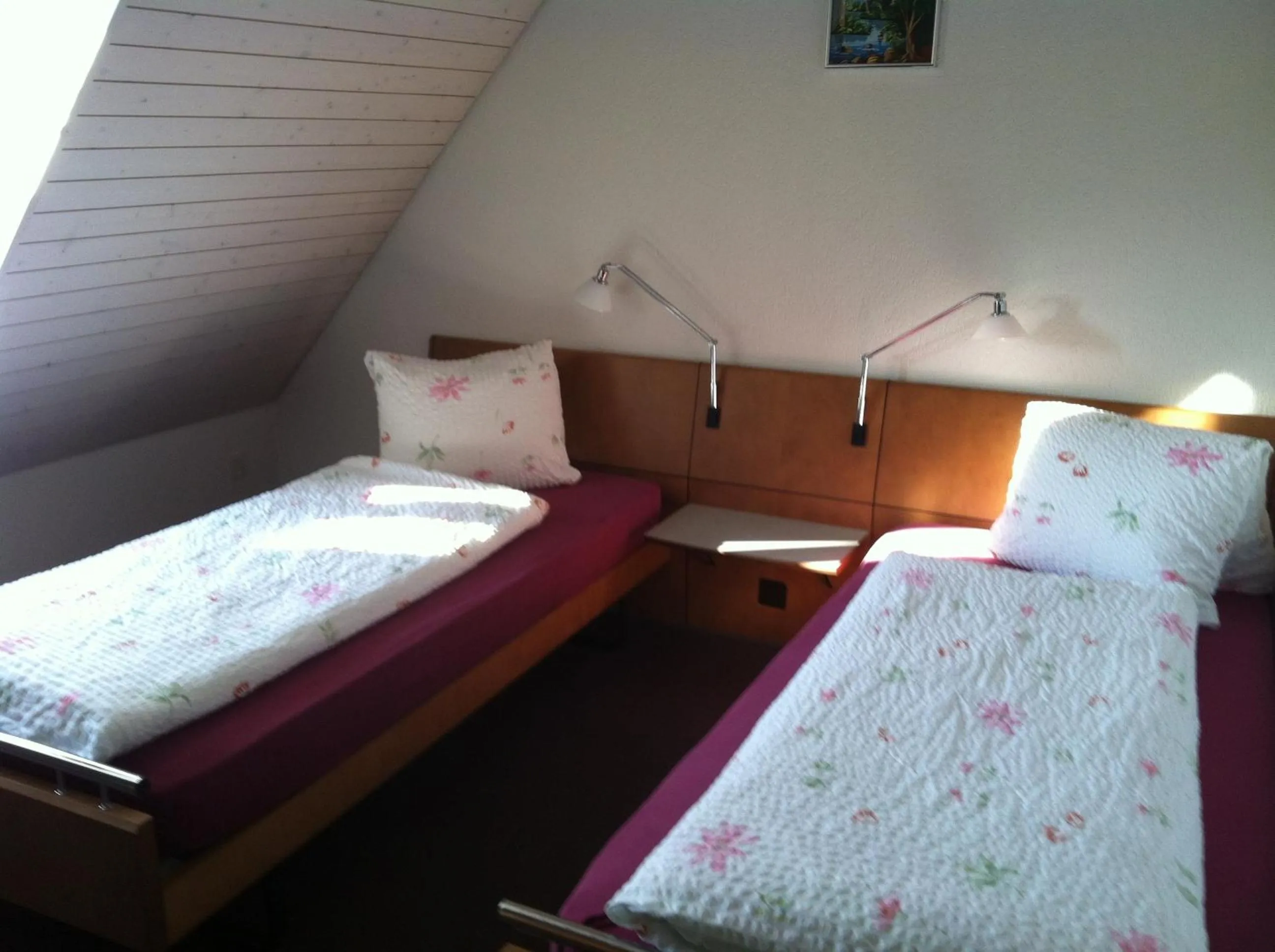 Bed in Hotel Restaurant Schiff