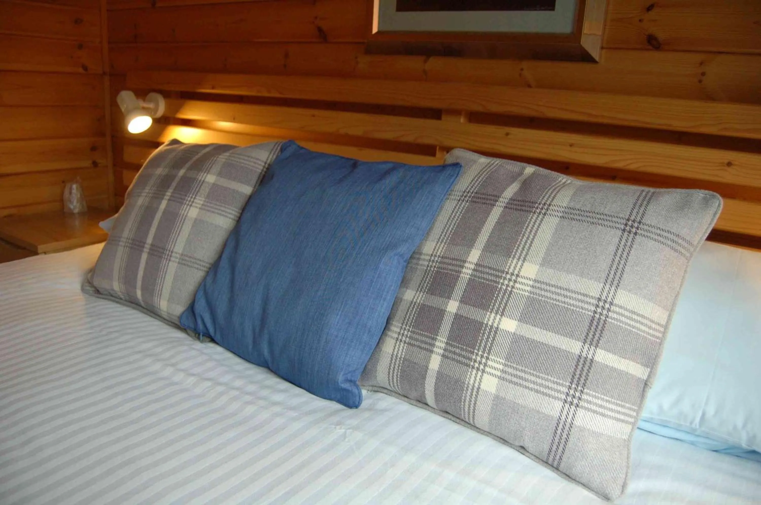 Bed in Luxury woodland Alder Lodge