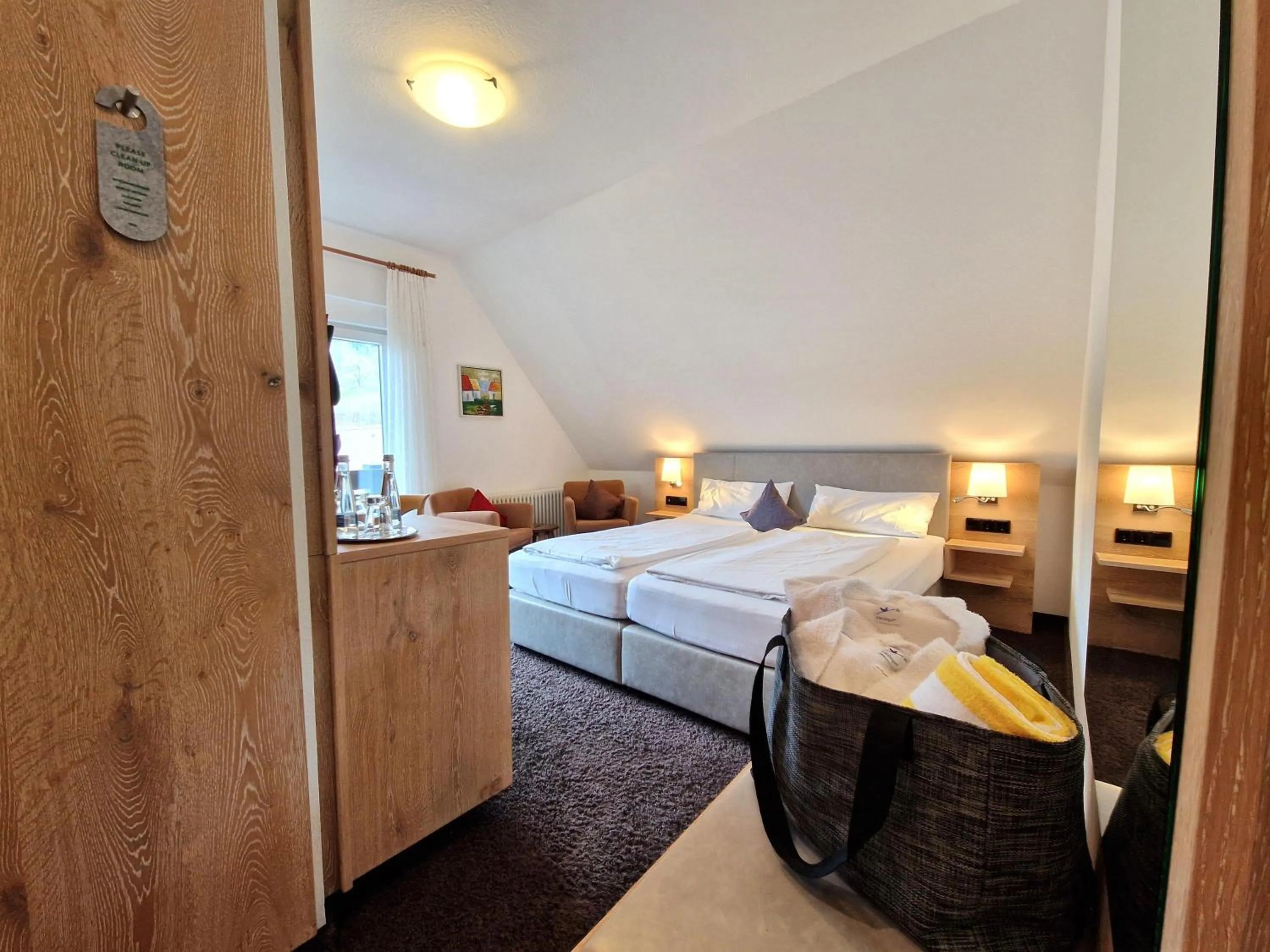 Bed in Mosers Blume Relax & Genuss Hotel