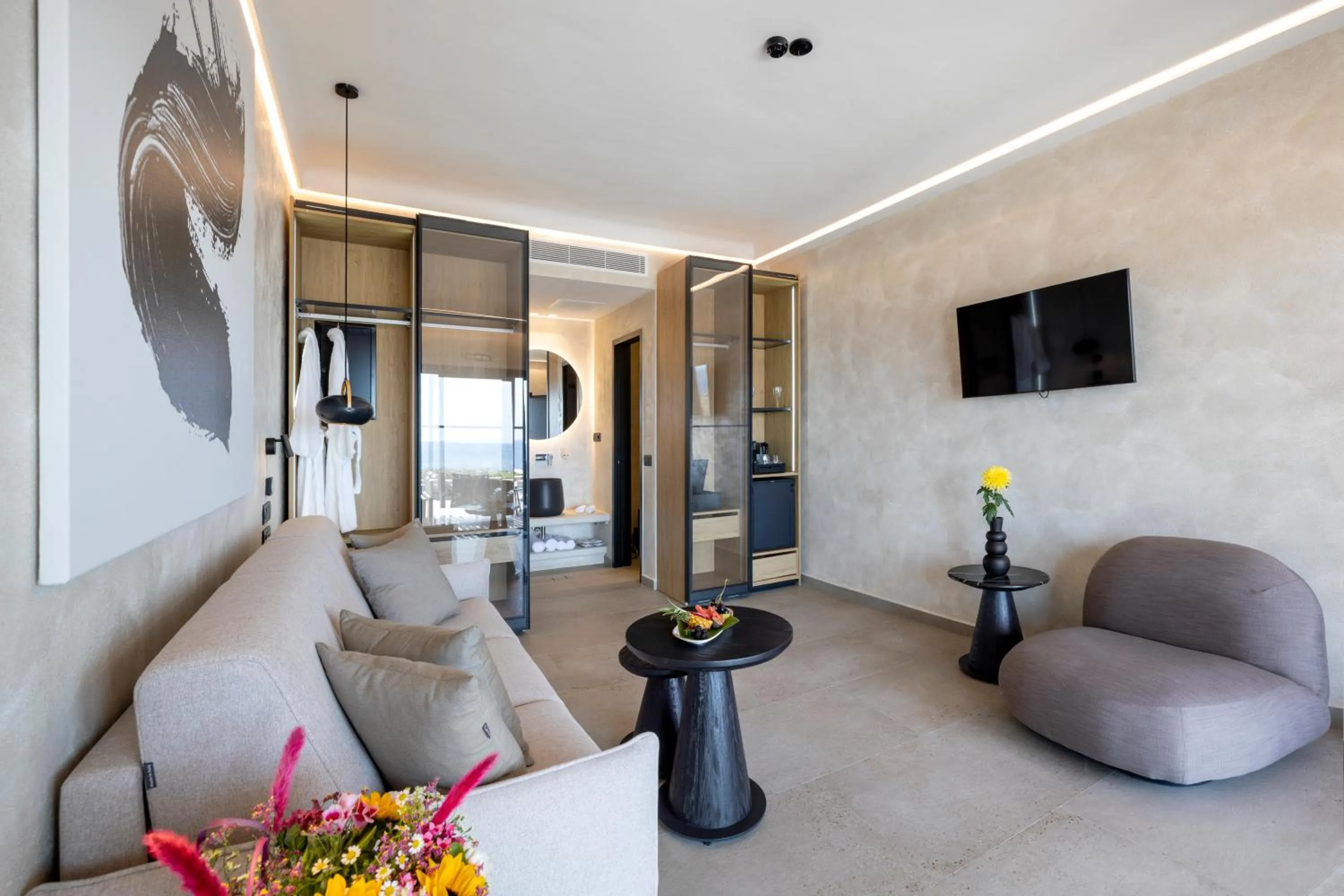 Living room in Tropicana Hotel , Suites & Villas Mykonos