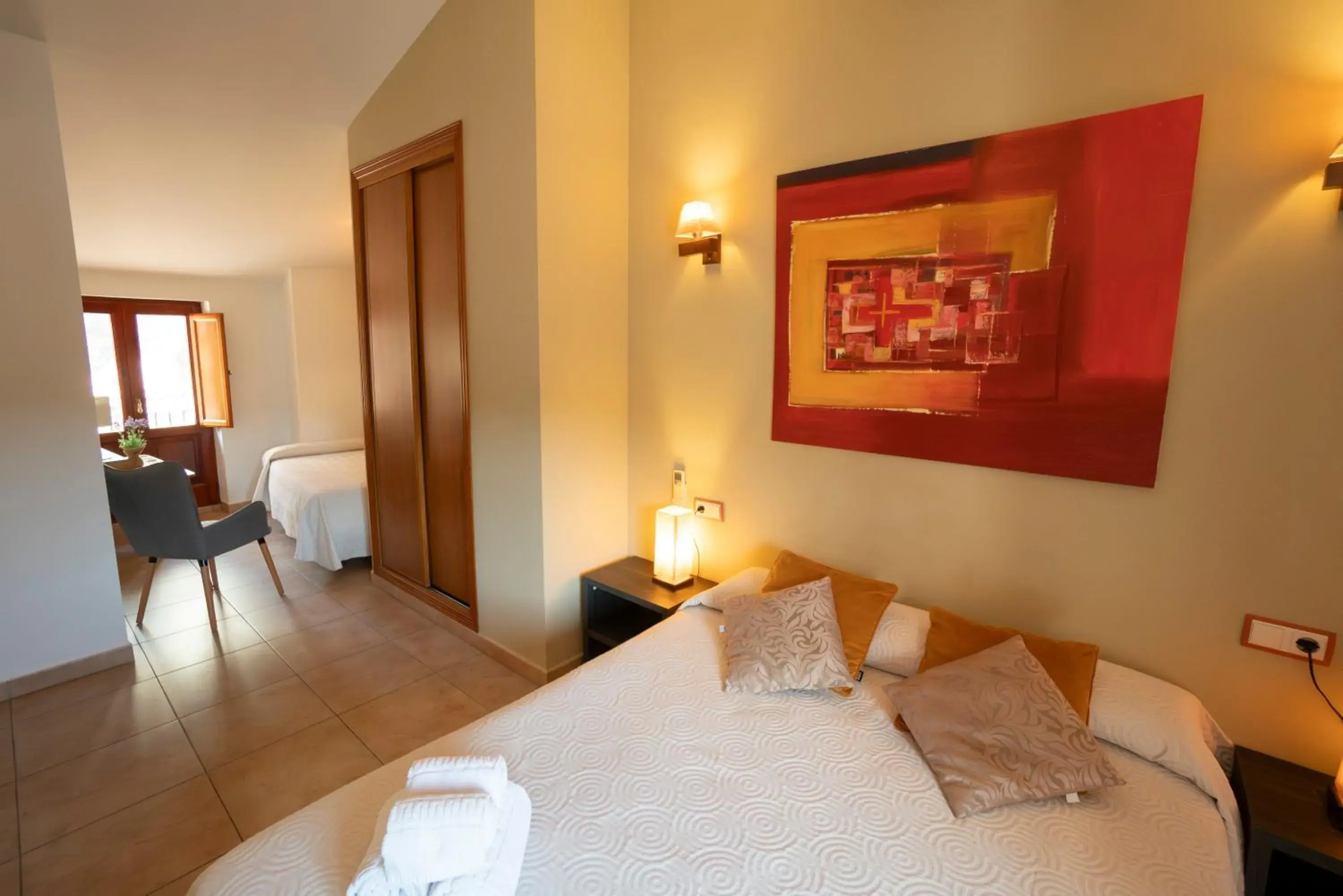 Double Room with Terrace in Hotel Rural L'Antic Portal Double Room with Terrace in Hotel Rural L'Antic Portal