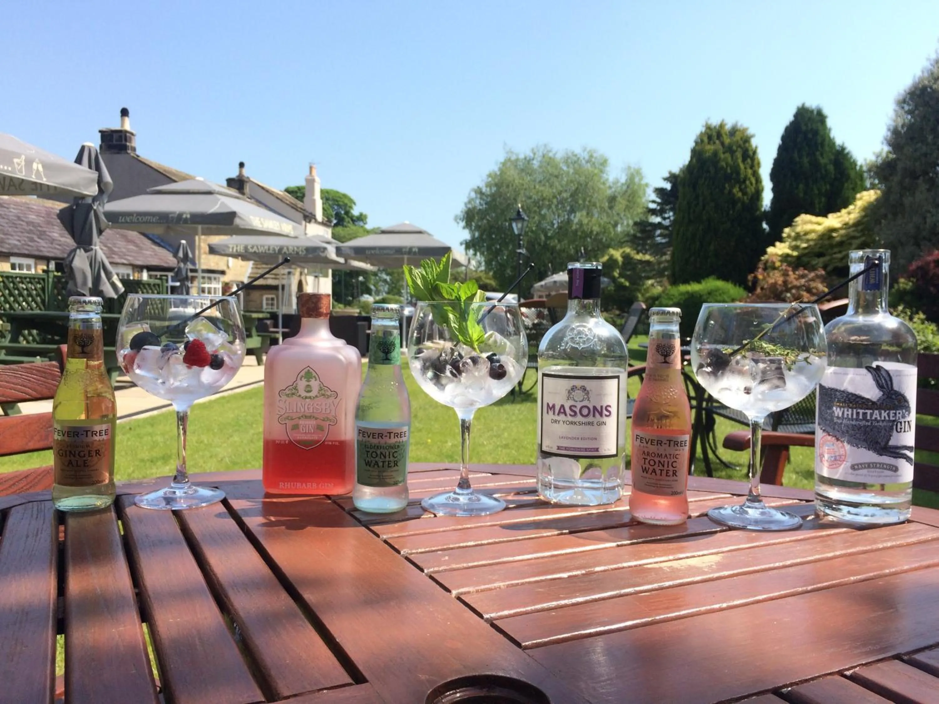 Alcoholic drinks in The Sawley Arms