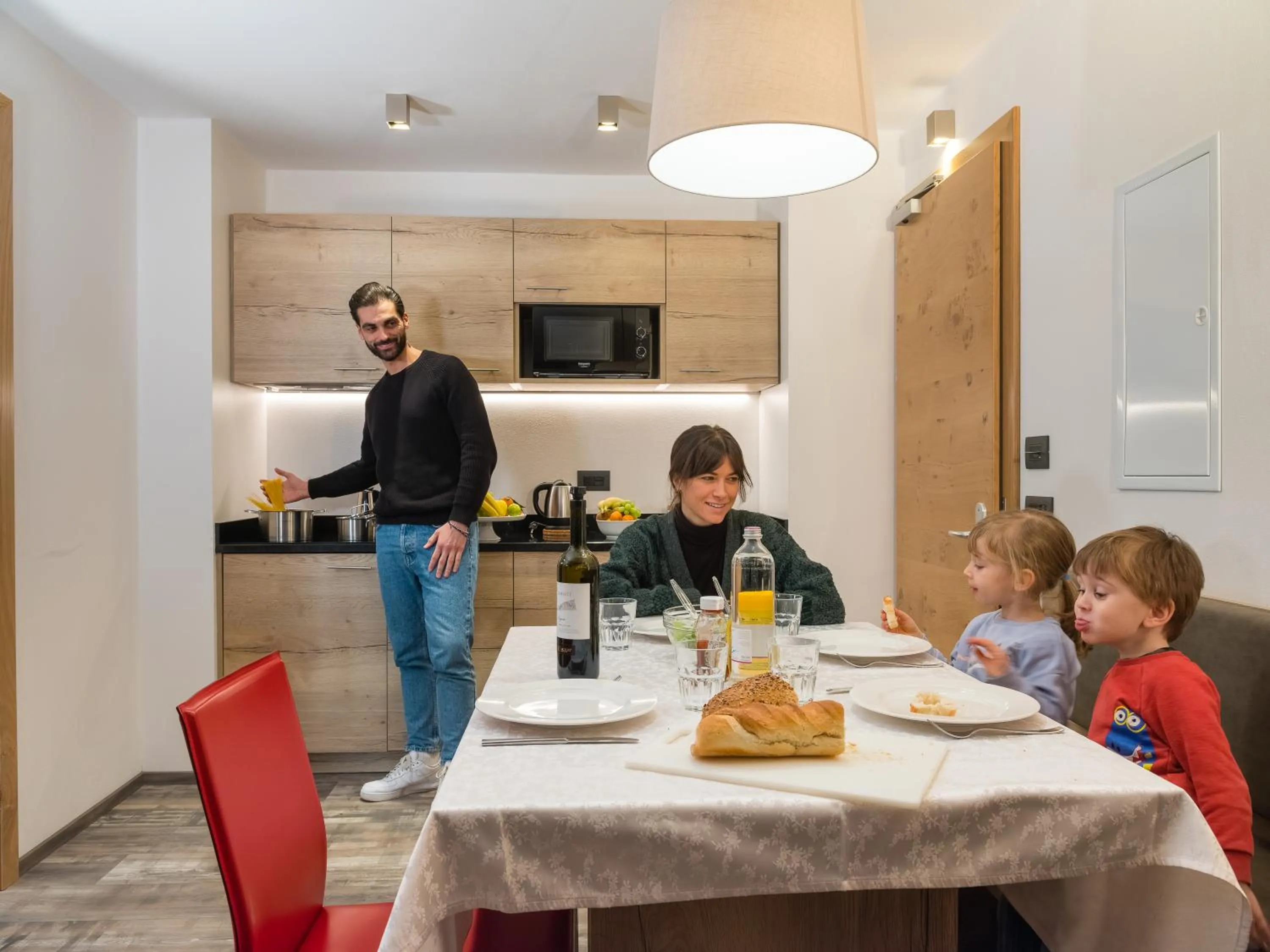 Kitchen or kitchenette in Albergo Dimaro Wellness Hotel