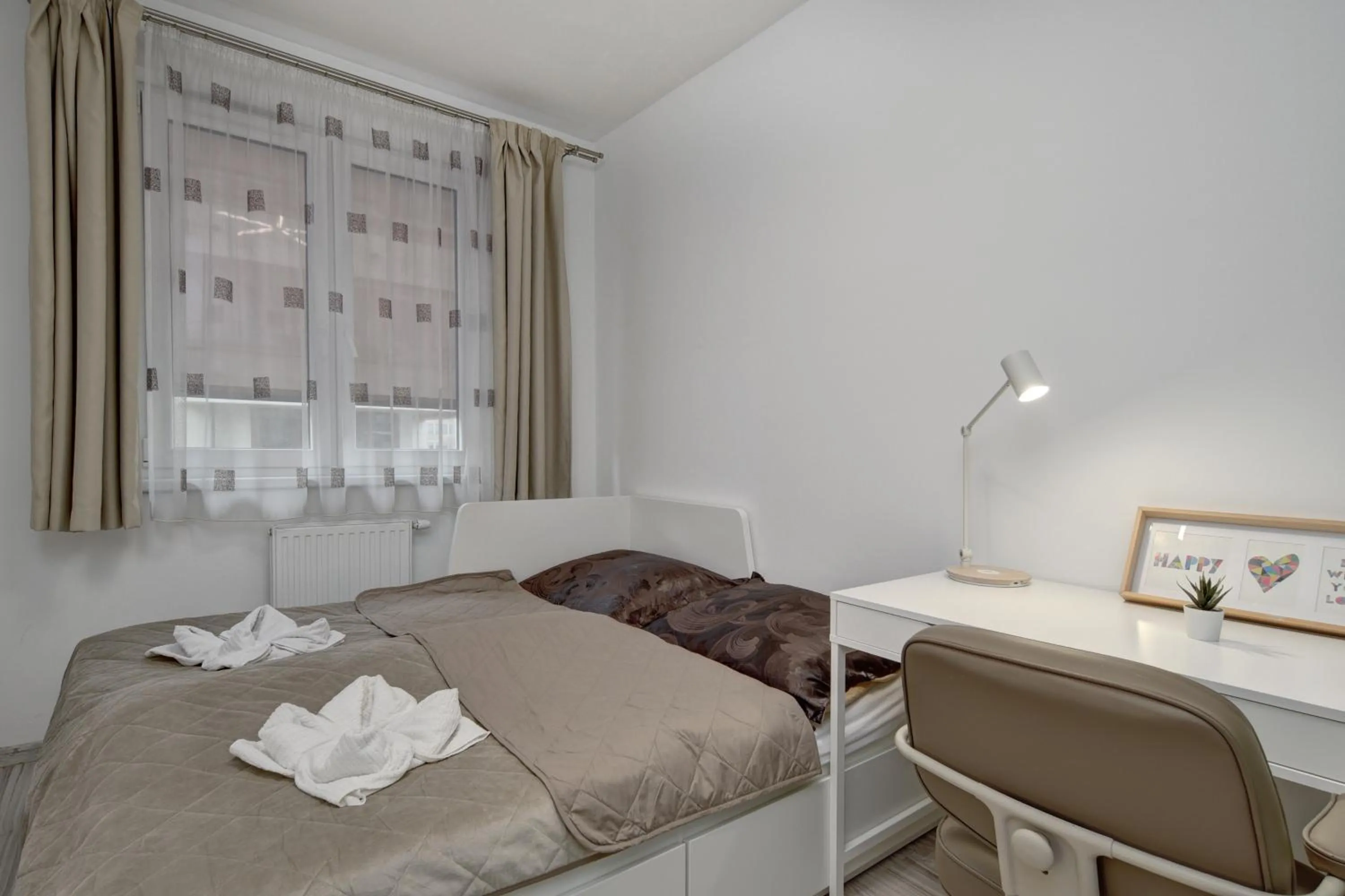 Bed in Vision Apartments Budapest