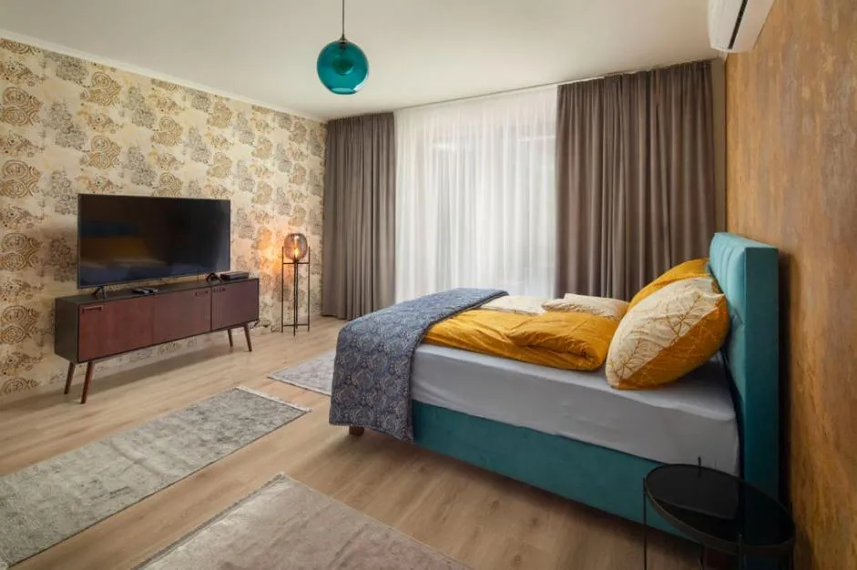 Bedroom, Bed in Vision Apartments Budapest