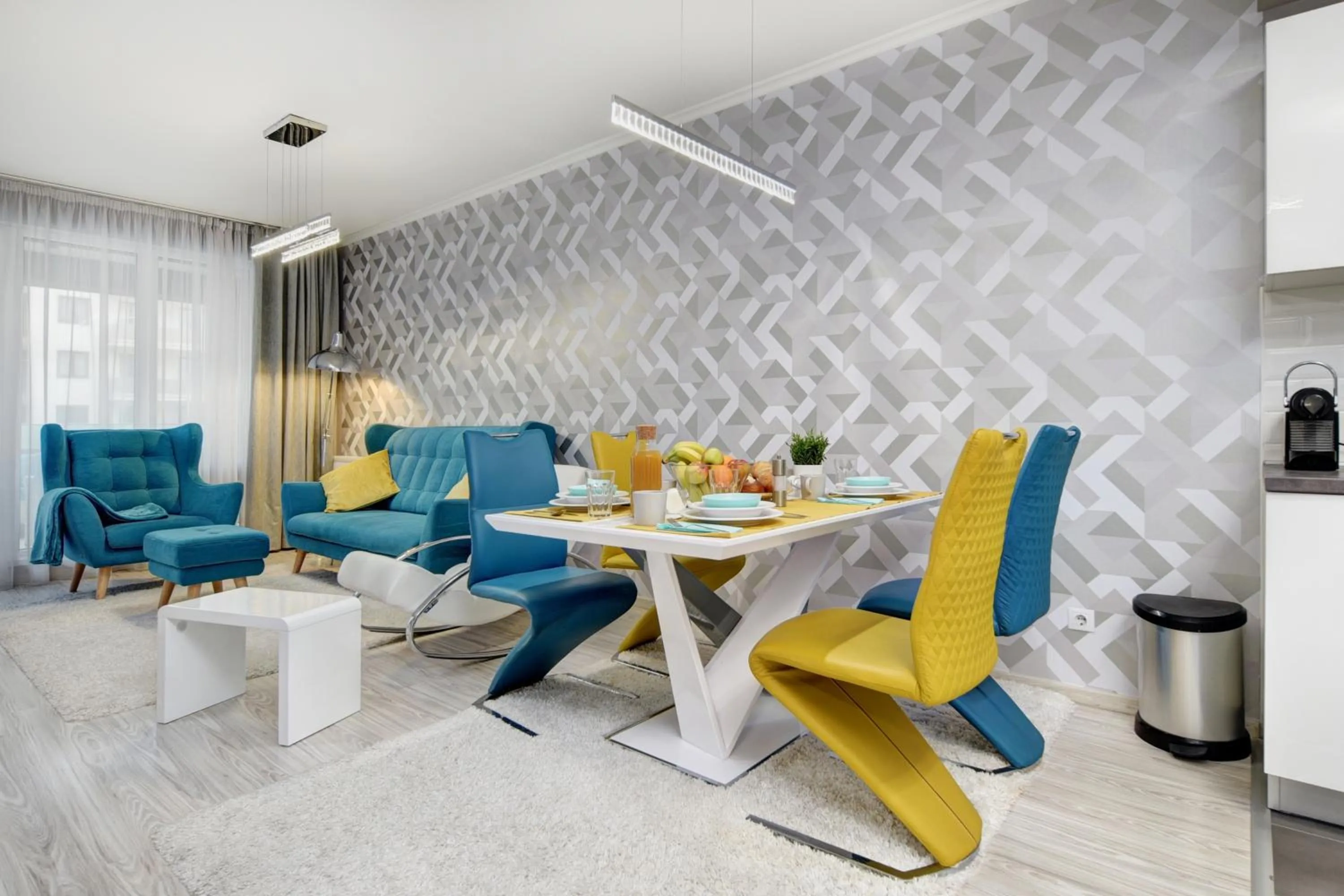 Dining area in Vision Apartments Budapest