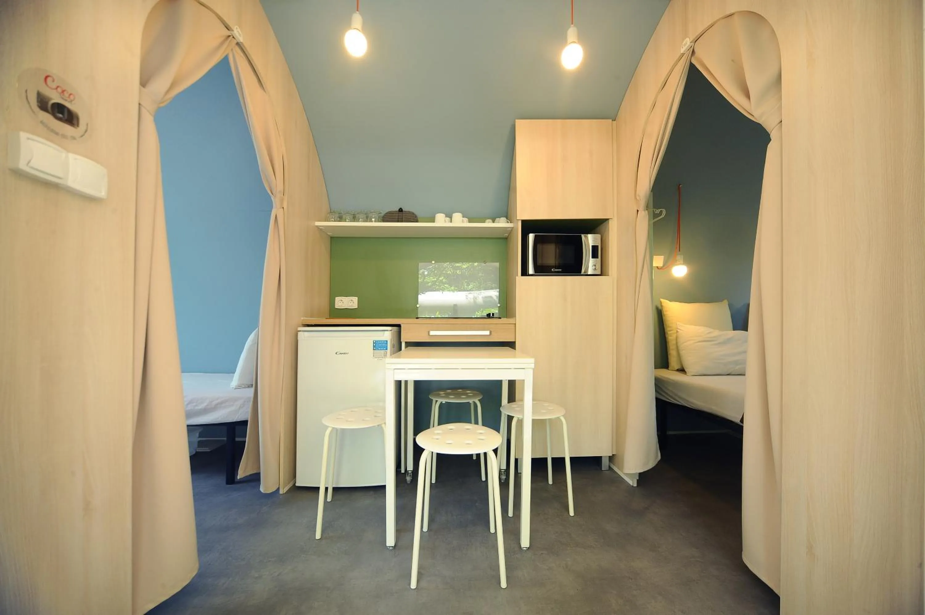 Kitchen or kitchenette, Bed in Parco delle Piscine