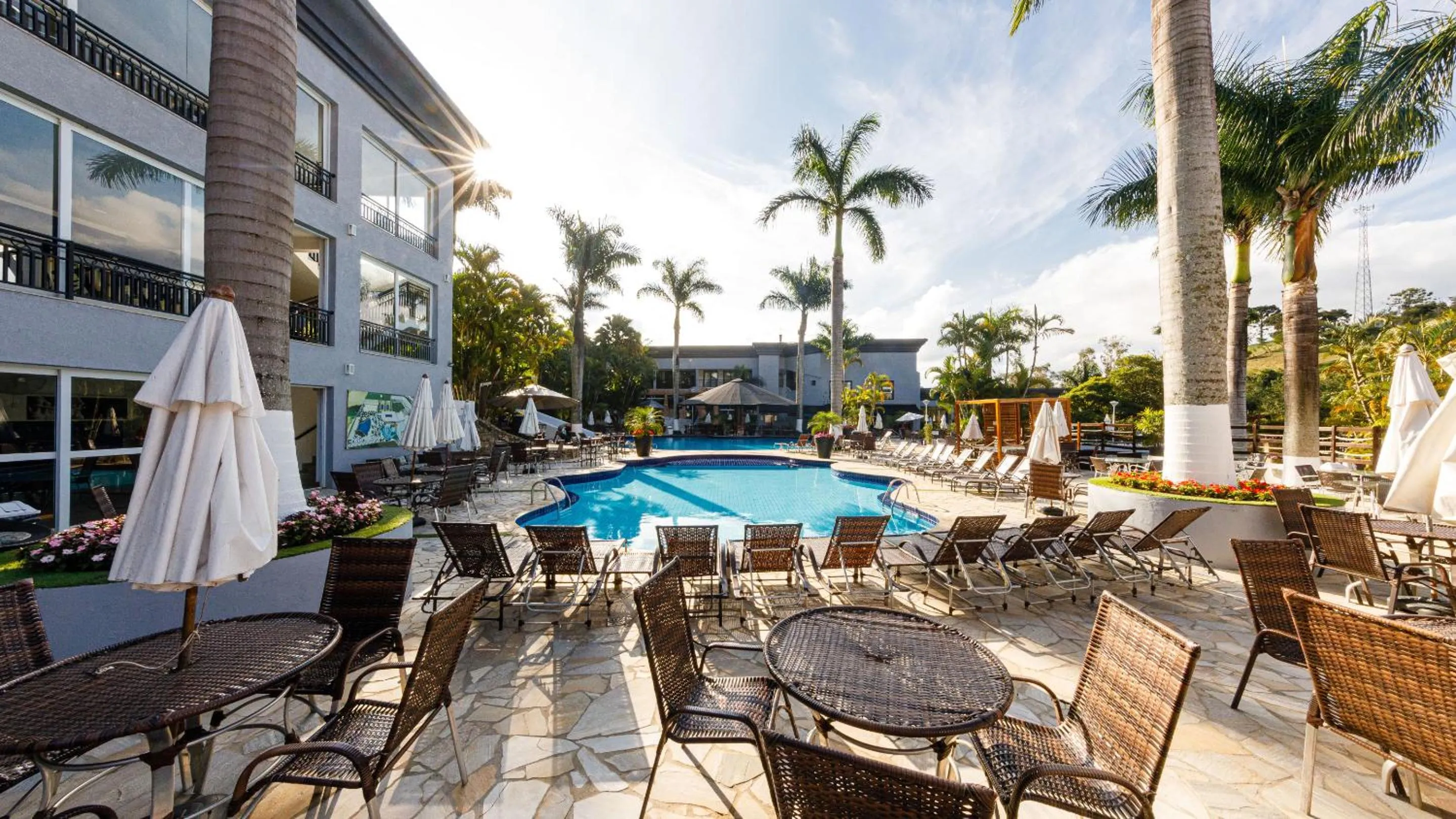 Pool view in Vale Suíço Resort