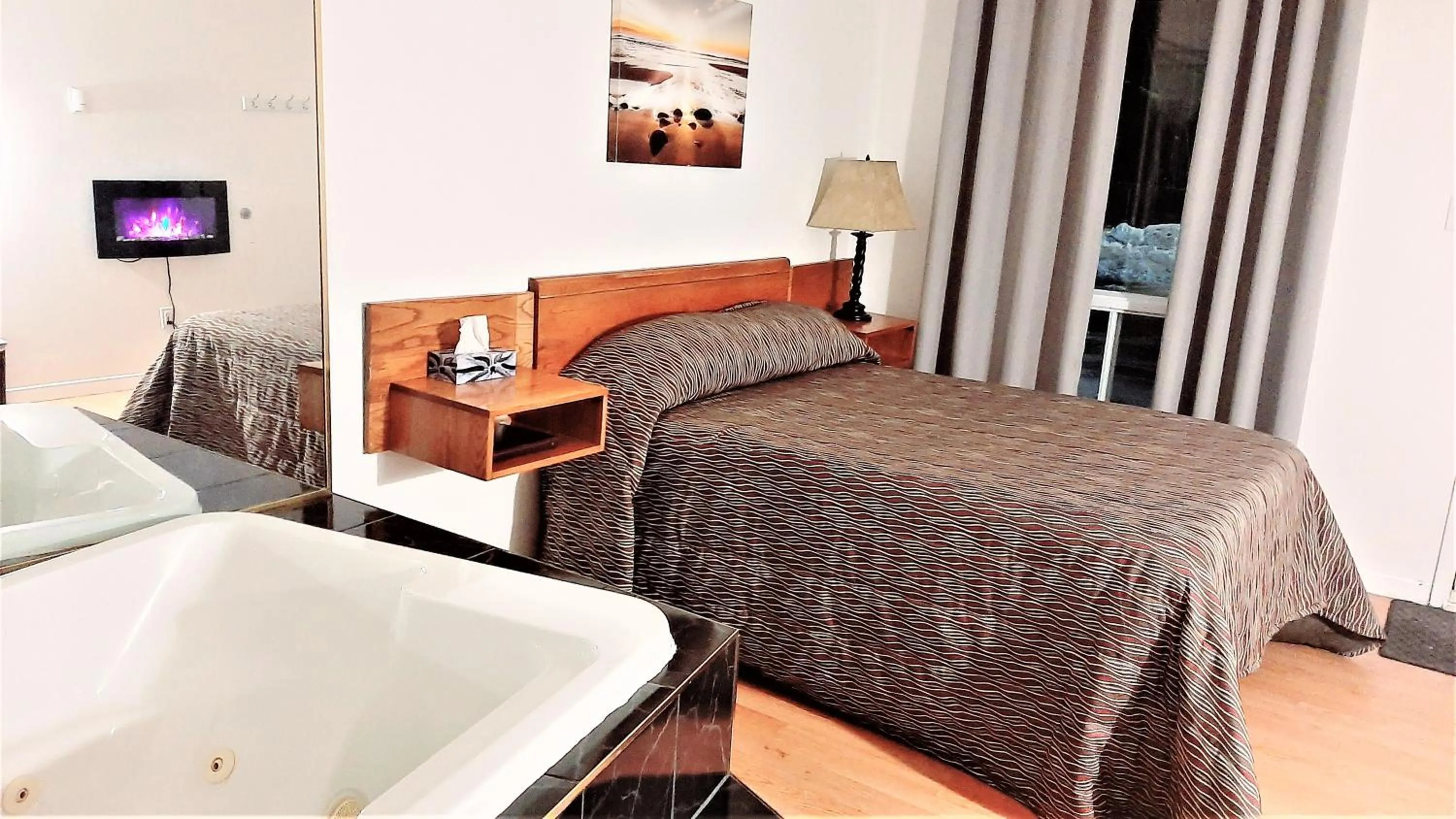 Bed in Motel Bonsoir