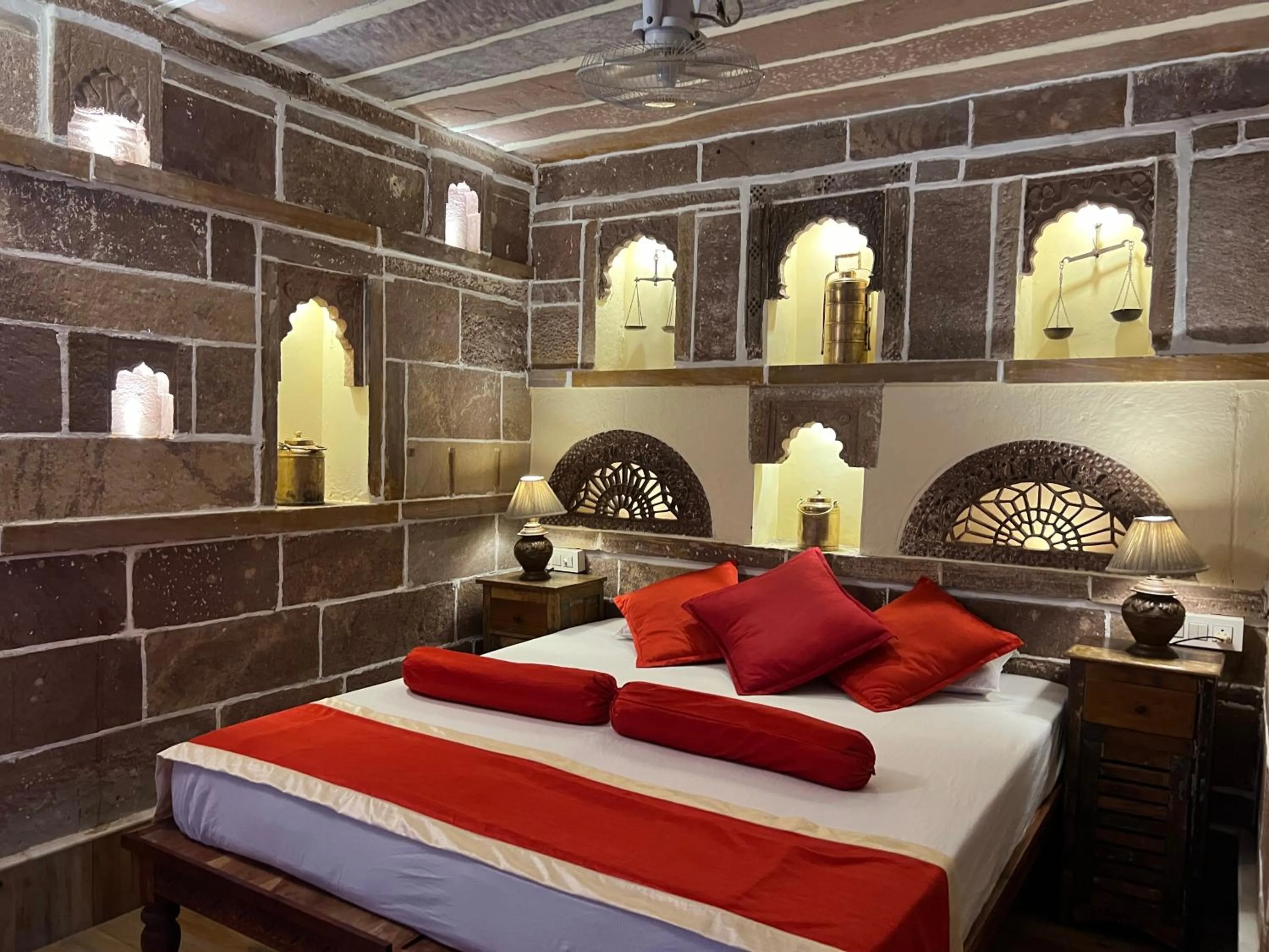 Photo of the whole room, Bed in Juna Mahal Boutique Home Stay