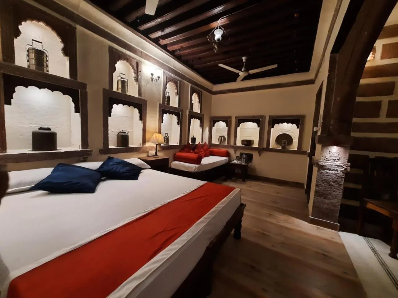 Photo of the whole room, Bed in Juna Mahal Boutique Home Stay
