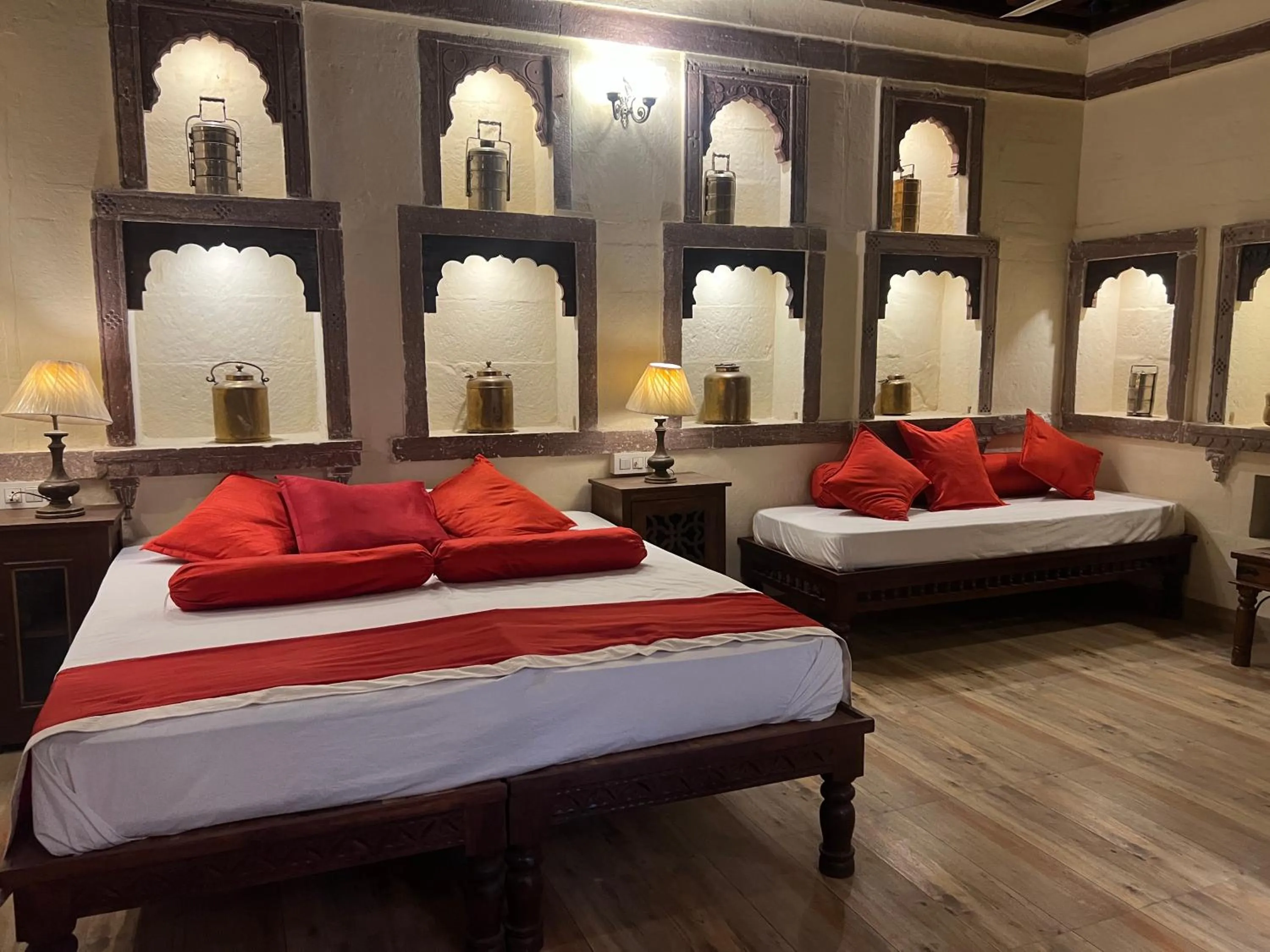 Photo of the whole room, Bed in Juna Mahal Boutique Home Stay