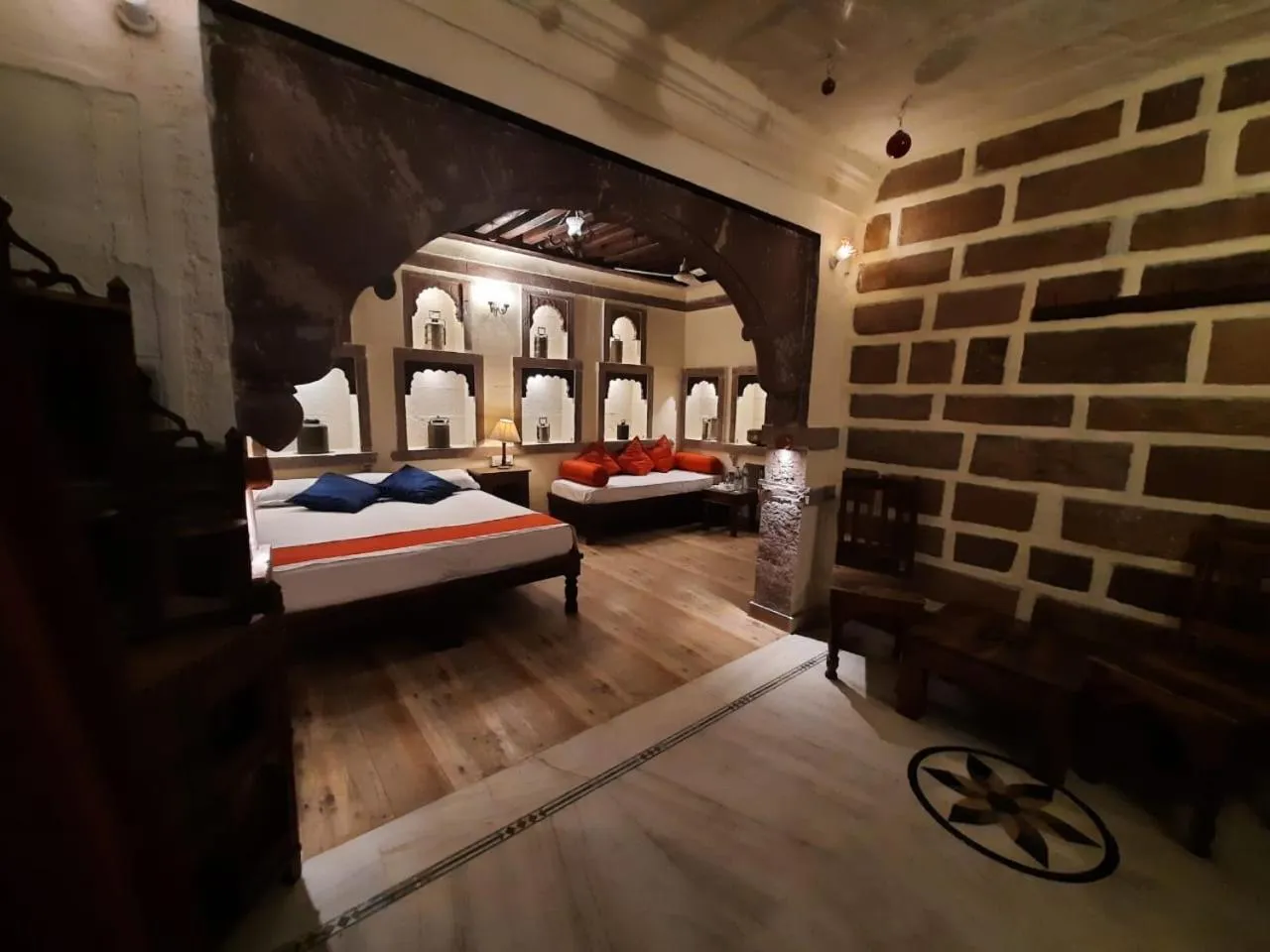 Living room, Bed in Juna Mahal Boutique Home Stay