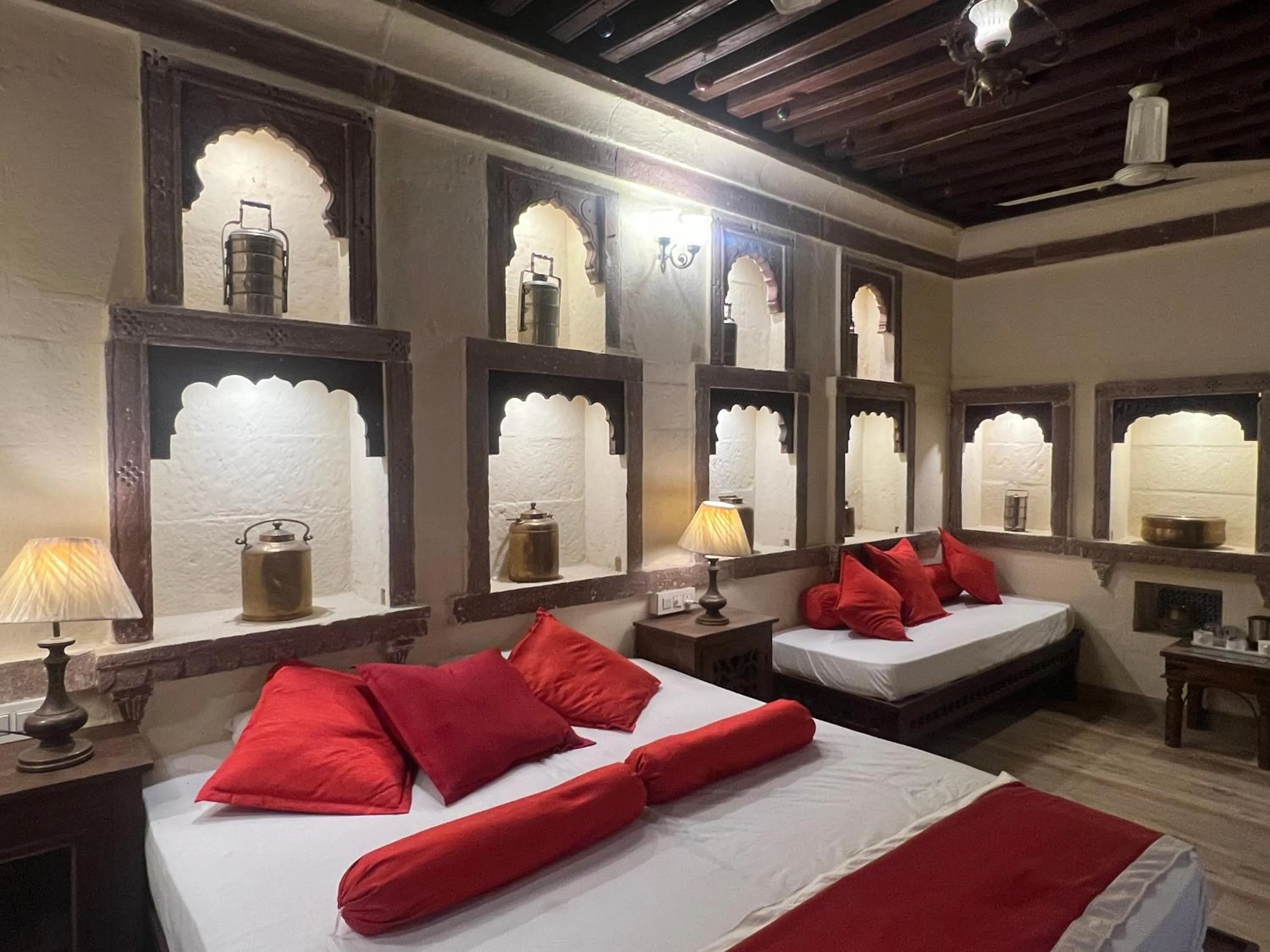 Photo of the whole room, Bed in Juna Mahal Boutique Home Stay