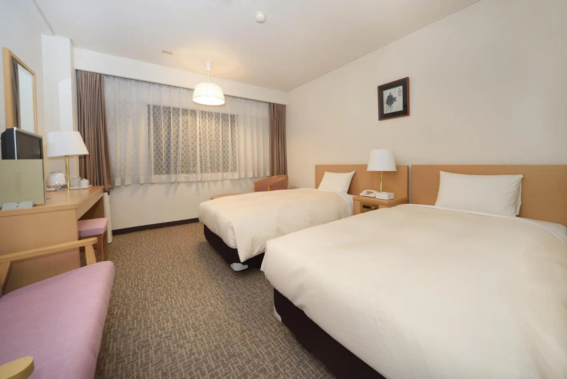 Bed in Hotel Route Tsukuba