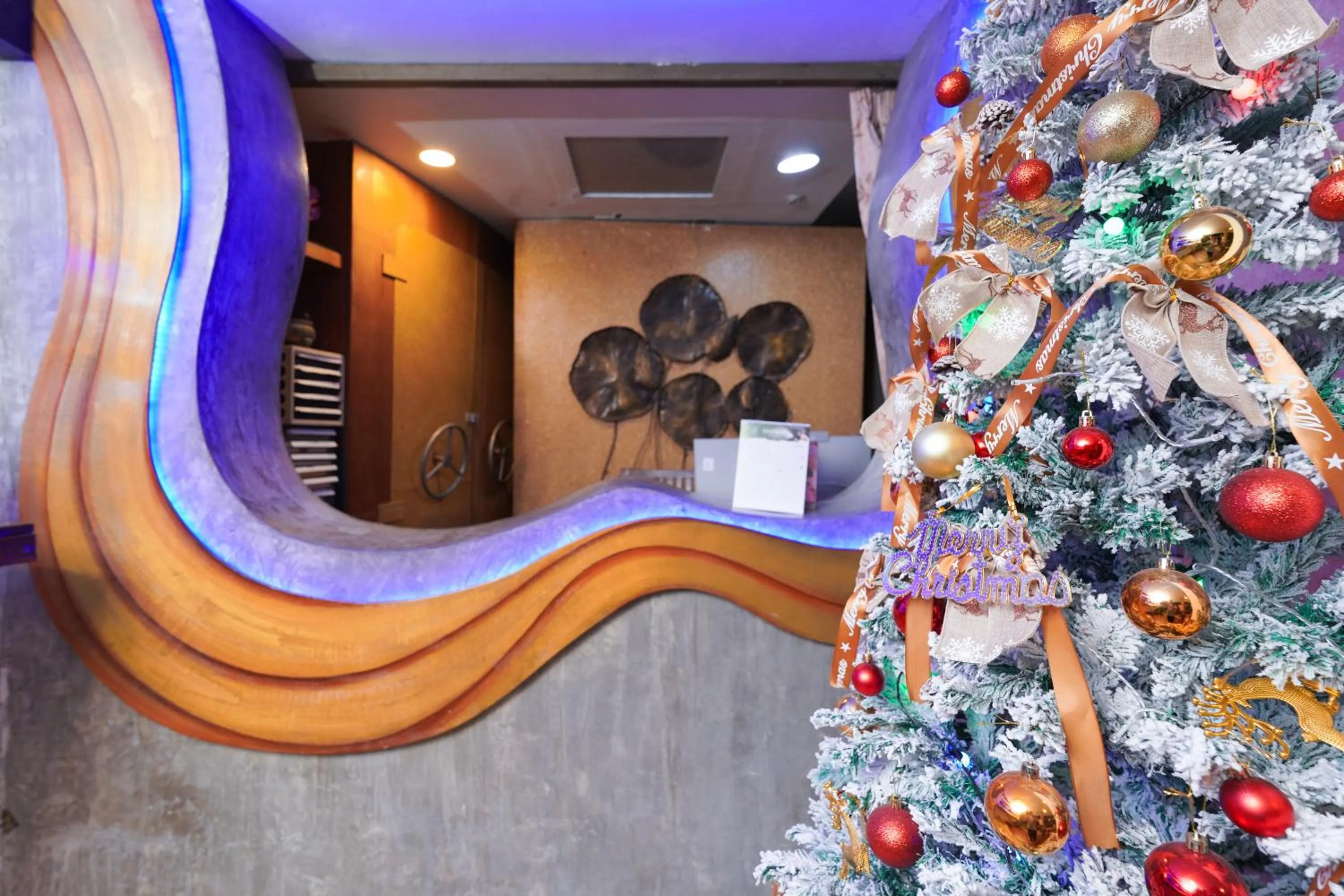 Communal lounge/ TV room in Baan Kamala Backpacker