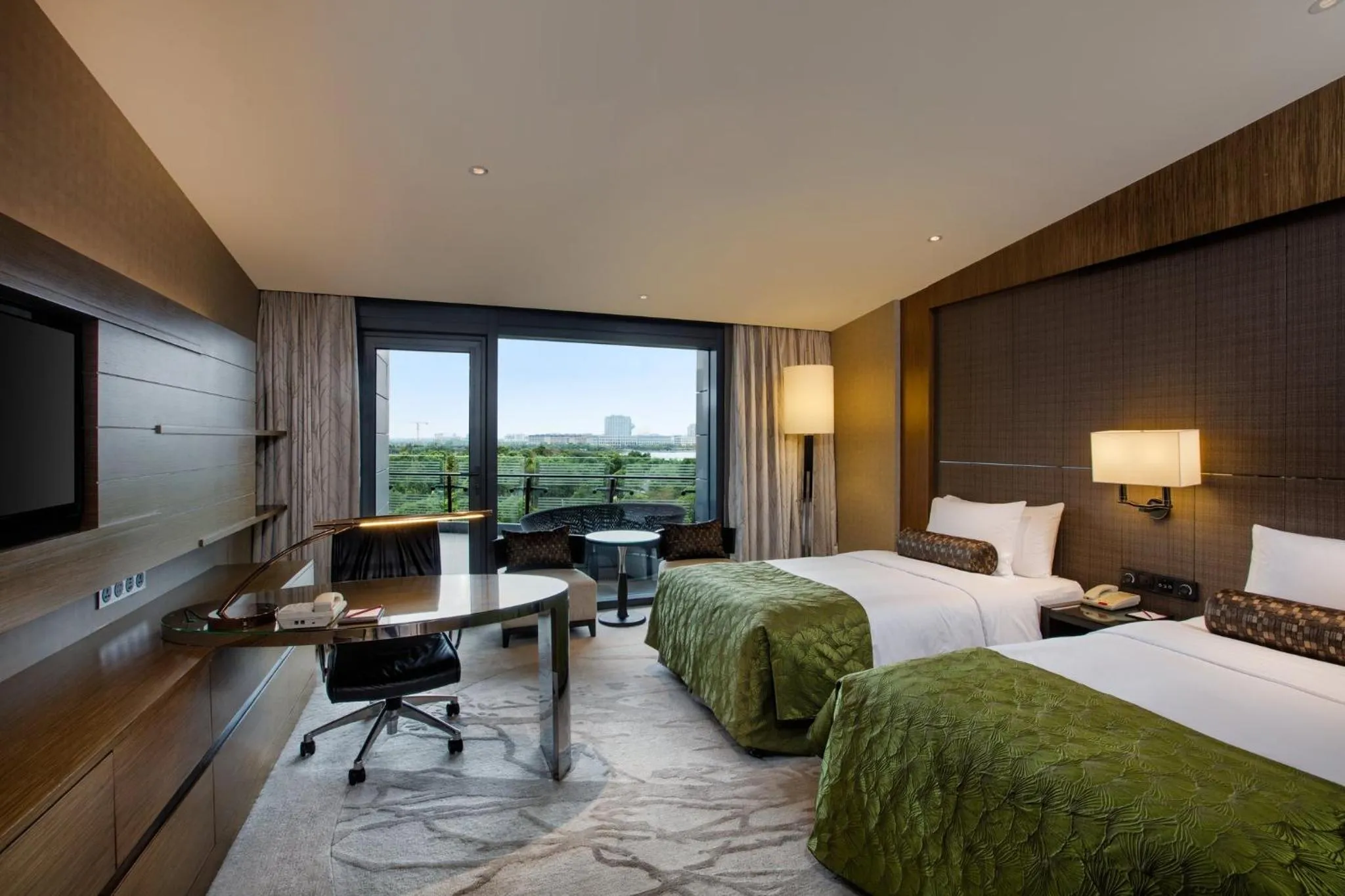 Photo of the whole room, Bed in InterContinental Shanghai Harbour City by IHG