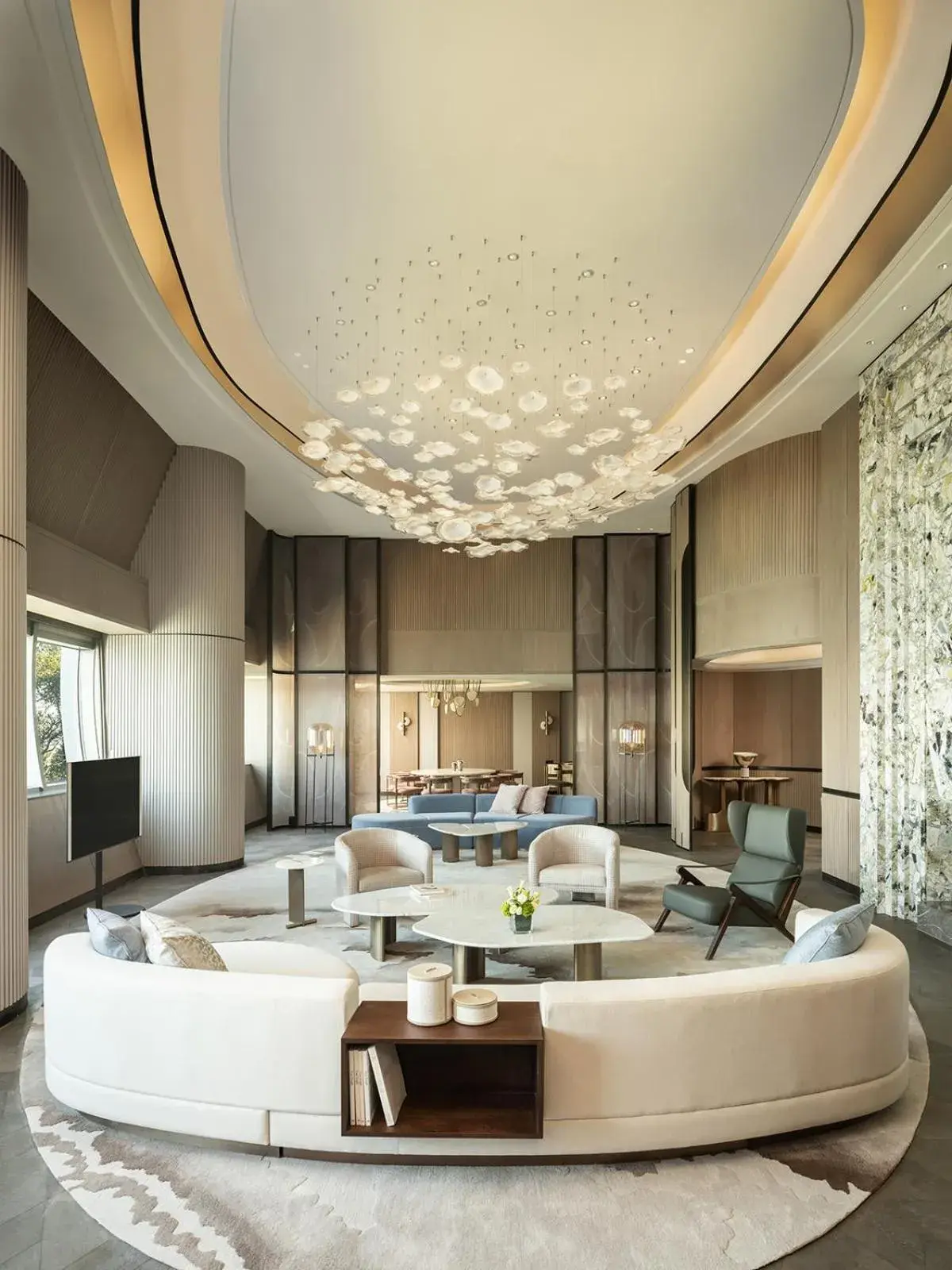 Living room in InterContinental Shanghai Harbour City by IHG Living room in InterContinental Shanghai Harbour City by IHG