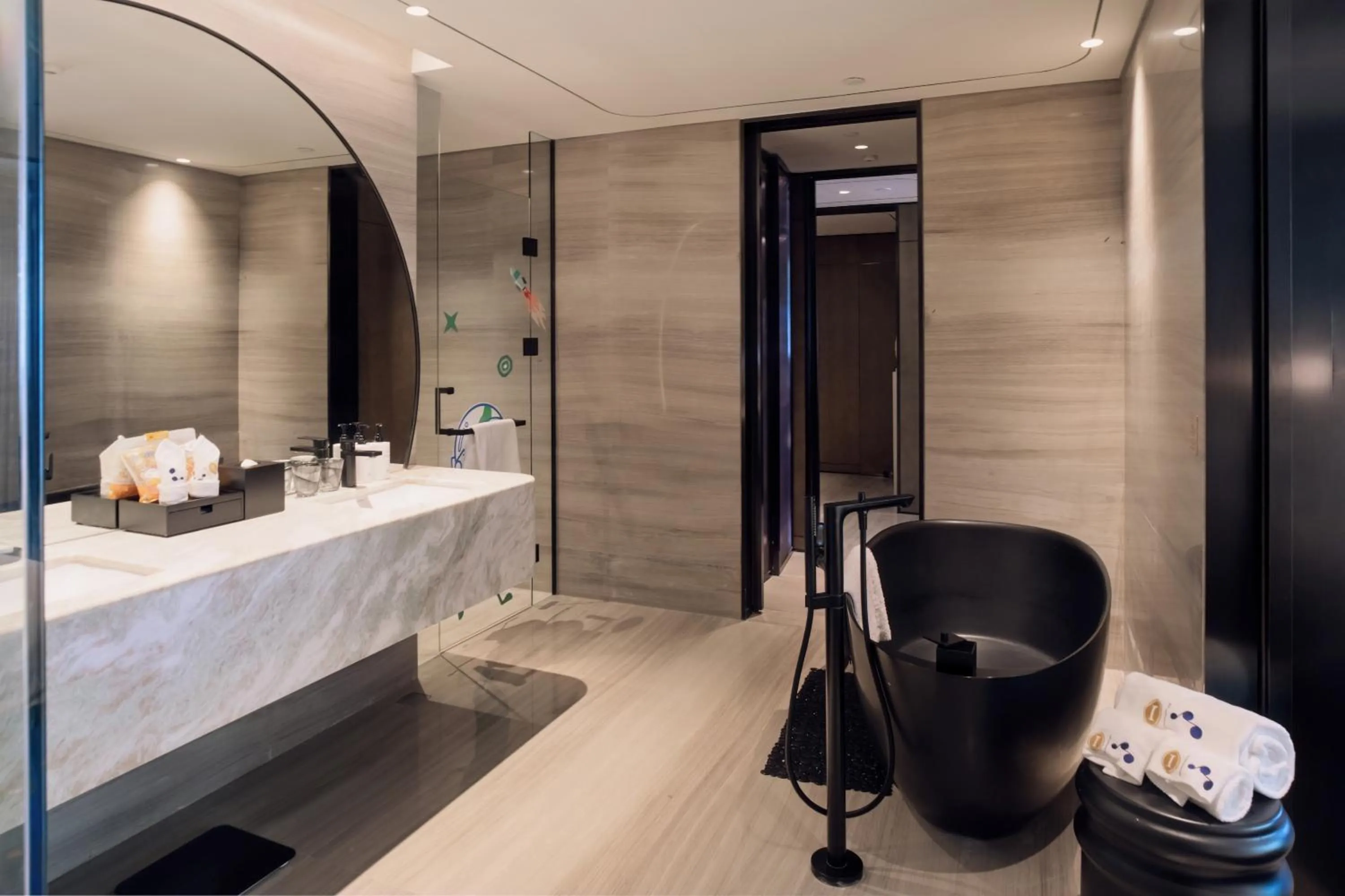 Bathroom in InterContinental Shanghai Harbour City by IHG