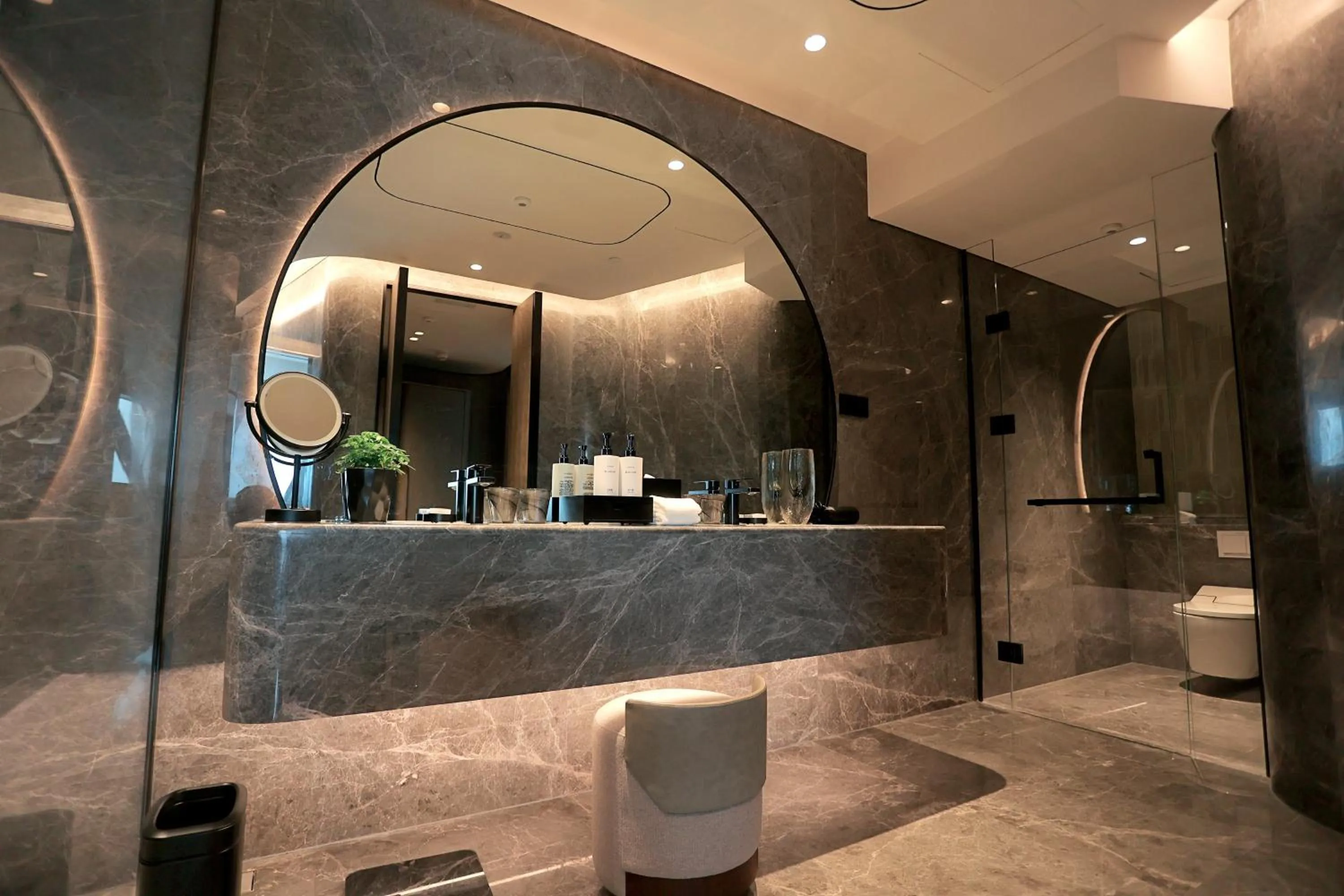 Bathroom in InterContinental Shanghai Harbour City by IHG