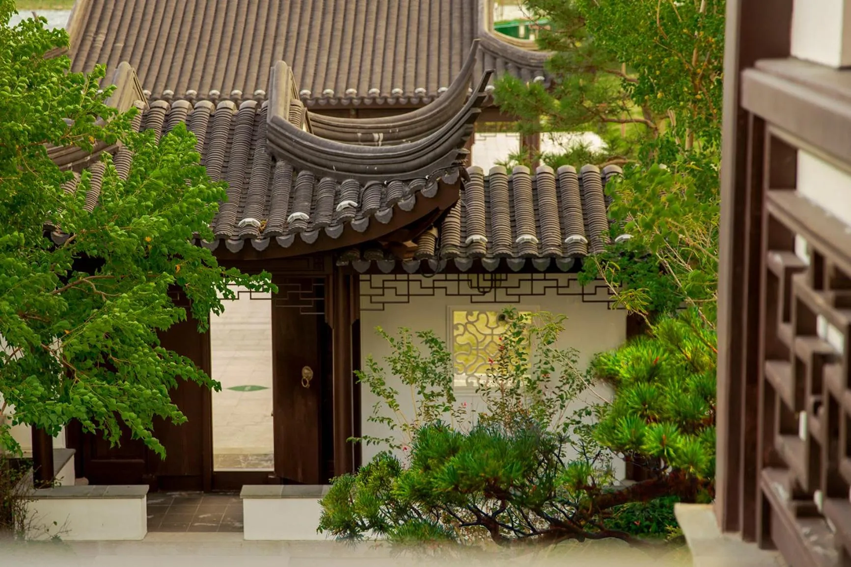 Garden view in InterContinental Shanghai Harbour City by IHG