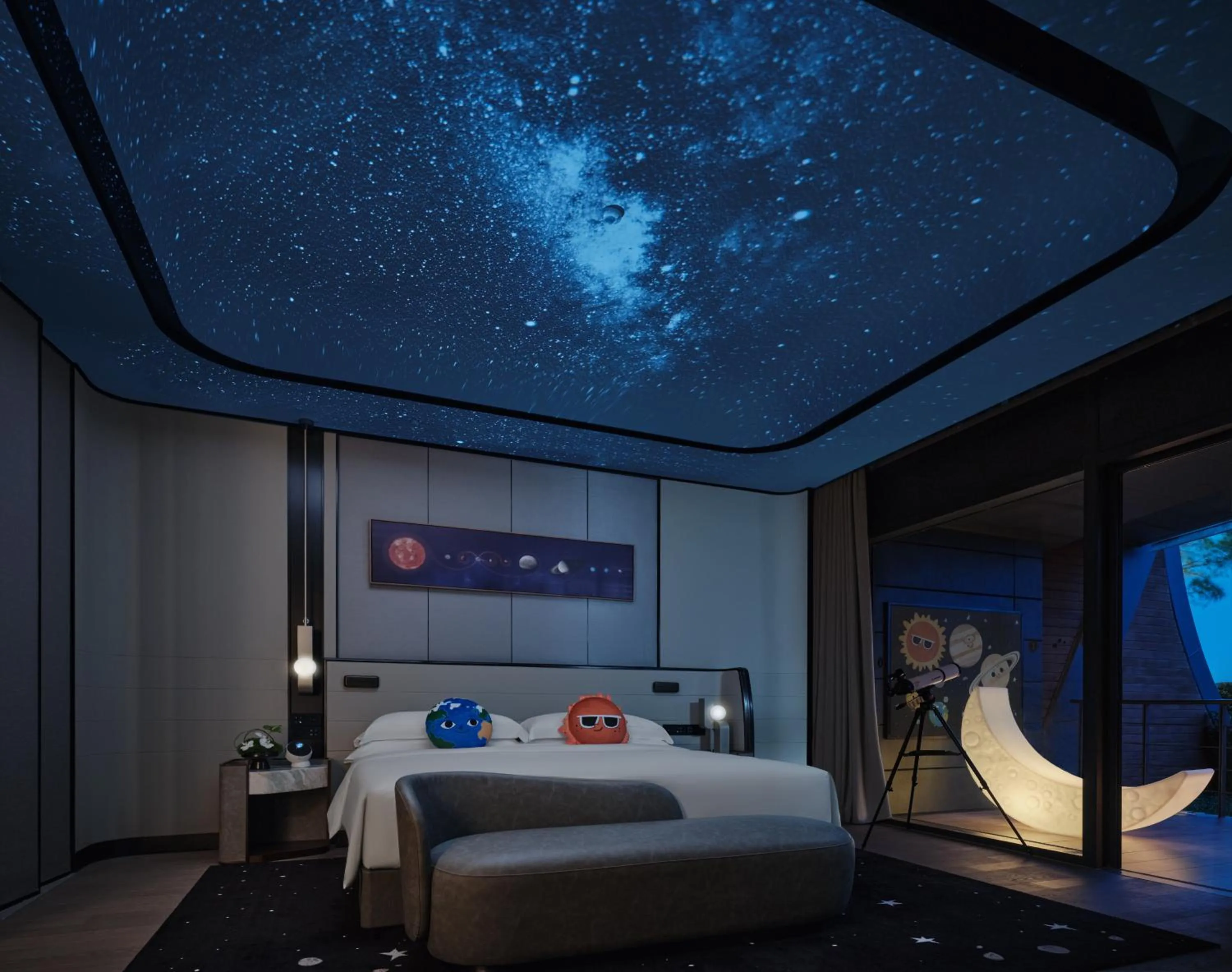 Bedroom, Bed in InterContinental Shanghai Harbour City by IHG